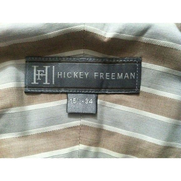 Hickey Freeman HICKEY FREEMAN MENS MULTICOLOR COTTON DRESS SHIRT 15.5/34 Size US M / EU 48-50 / 2 - 4 Thumbnail