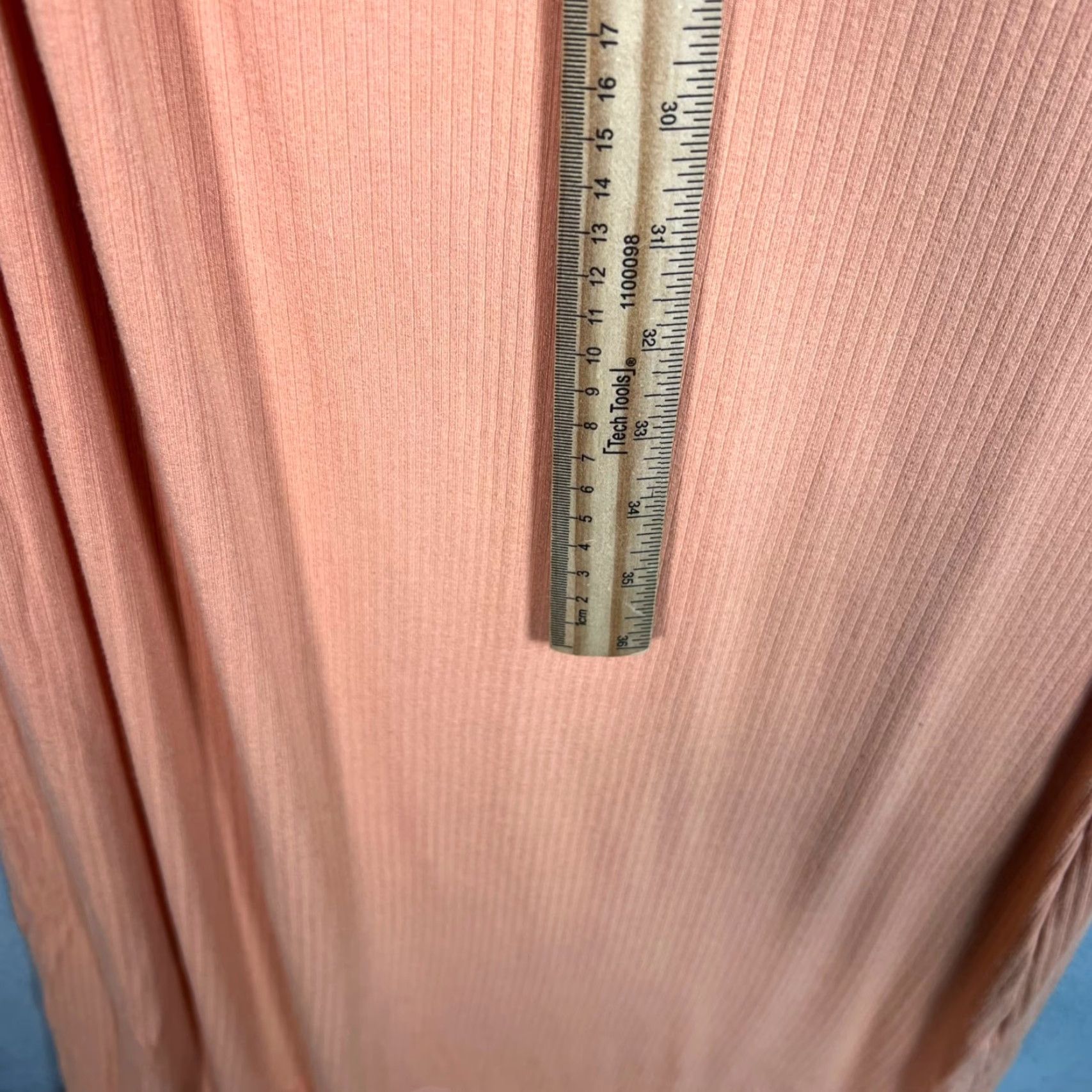 Vintage Le Lis Collection Maxi Dress Sleeveless Orange Ruched Ribbed Ladies S Small Summer Rayon/Spandex Size S / US 4 / IT 40 - 6 Thumbnail