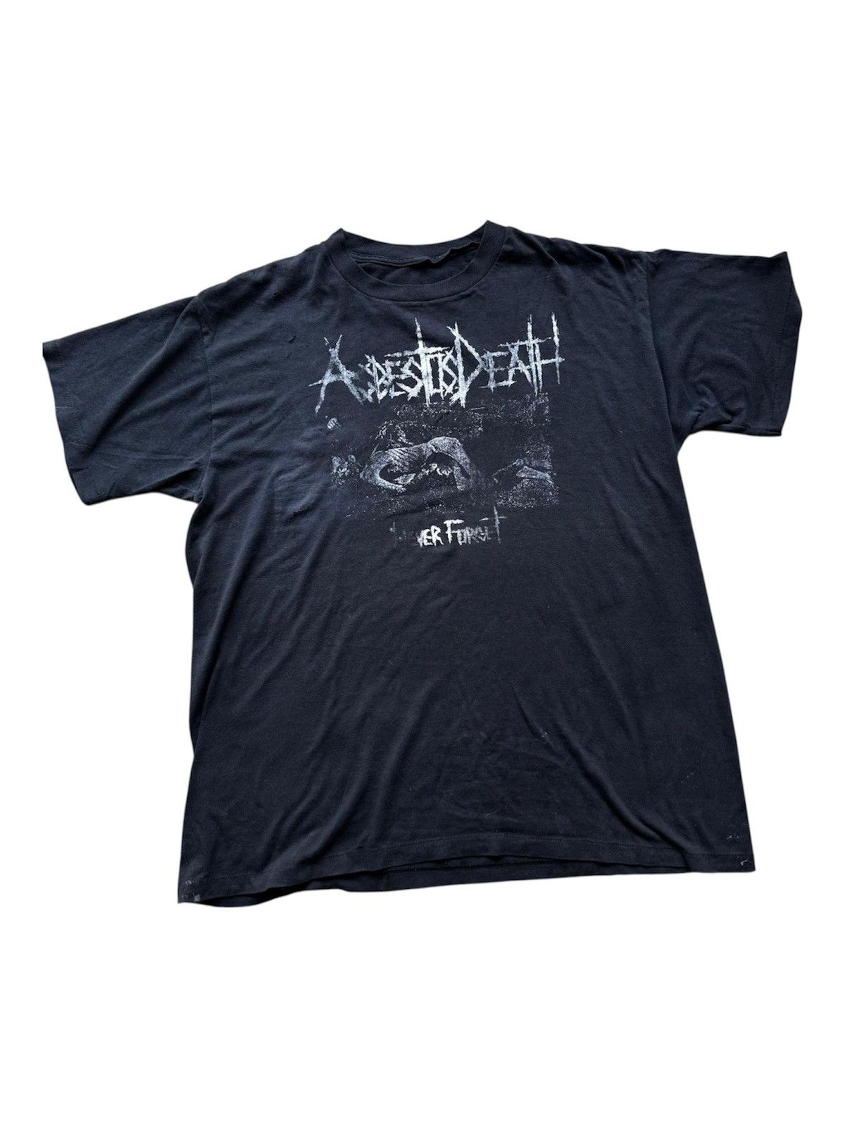 Band Tees RARE Vintage 90s Asbestos Death (Pre-Sleep) Never Forget Tee Size US L / EU 52-54 / 3 - 1 Thumbnail