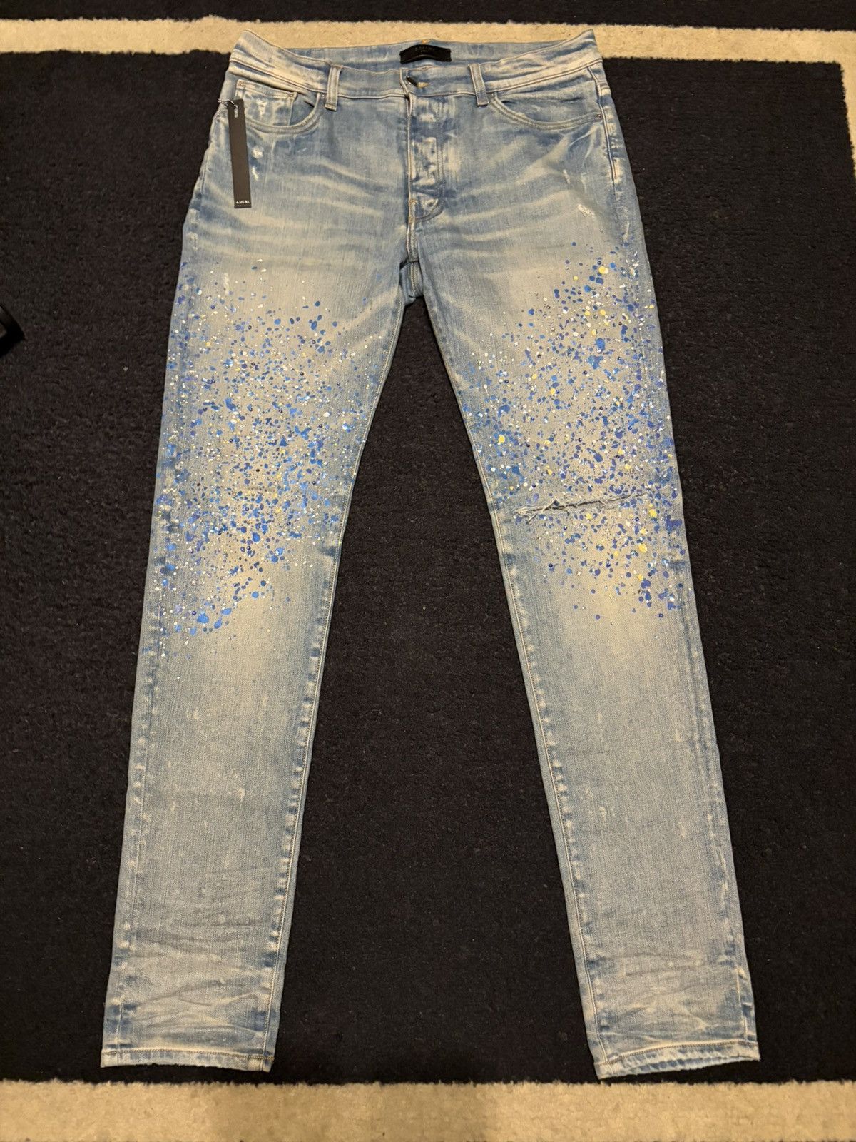Amiri Amiri Crystal Paiter Jeans Clay Indigo Size US 34 / EU 50 - 2 Thumbnail