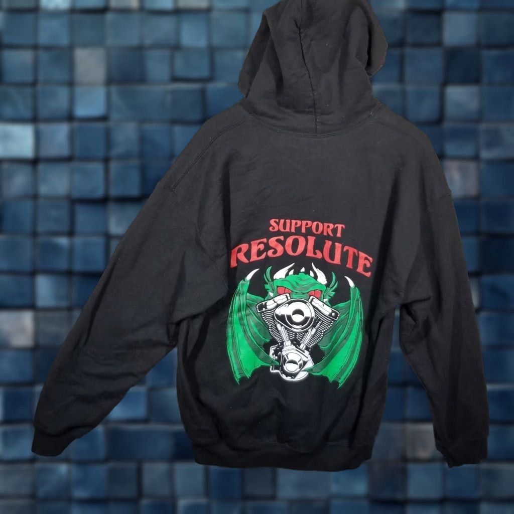 Vintage VINTAGE USMC X JGSDF Dragon Hoodie Men Large Black Pullover, Anime Marine Gear, 90s-2000s Style Mens Size US L / EU 52-54 / 3 - 1 Thumbnail