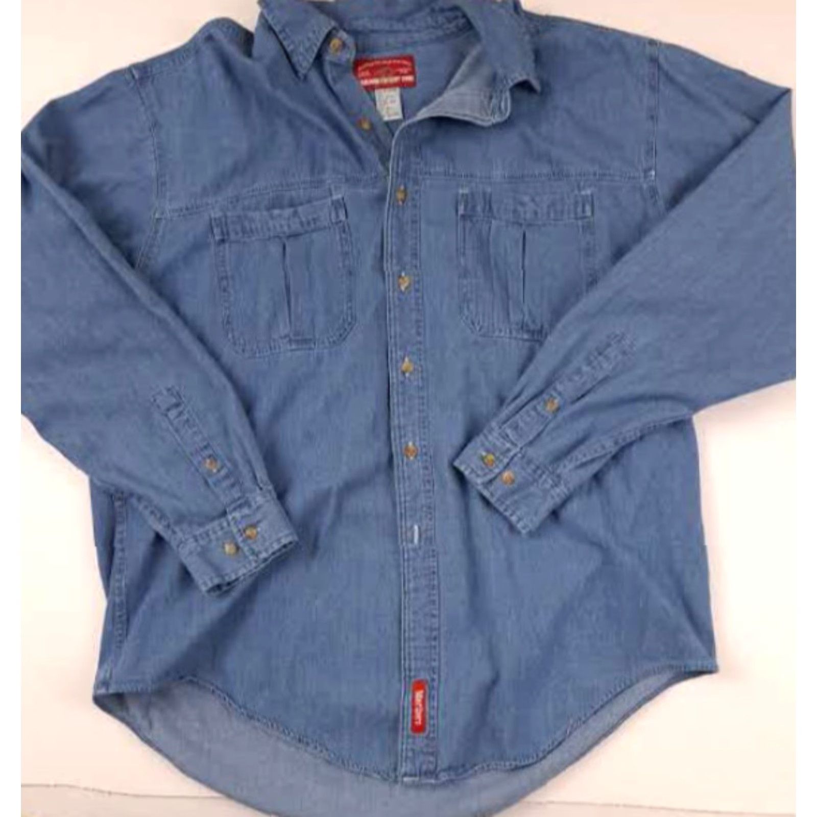 Marlboro VINTAGE Marlboro Country Store Shirt Blue Denim Full Button Up XL Long Sleeve Mens Size US XL / EU 56 / 4 - 4 Thumbnail