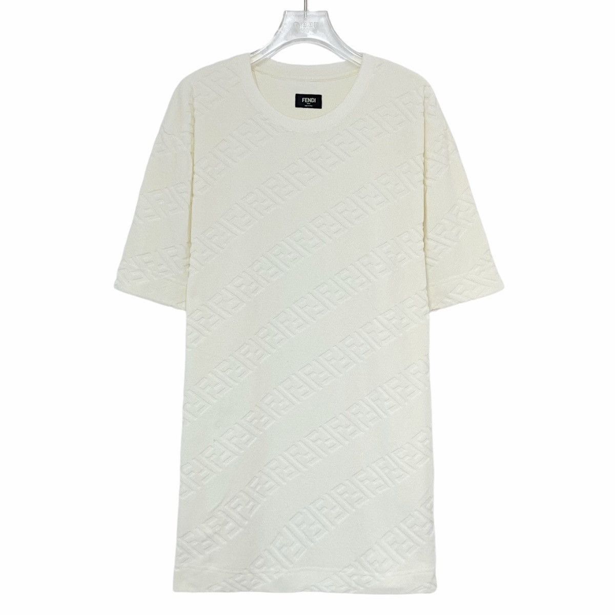 Fendi White Short Sleeve Patterned T-Shirt Size US M / EU 48-50 / 2 - 1 Thumbnail