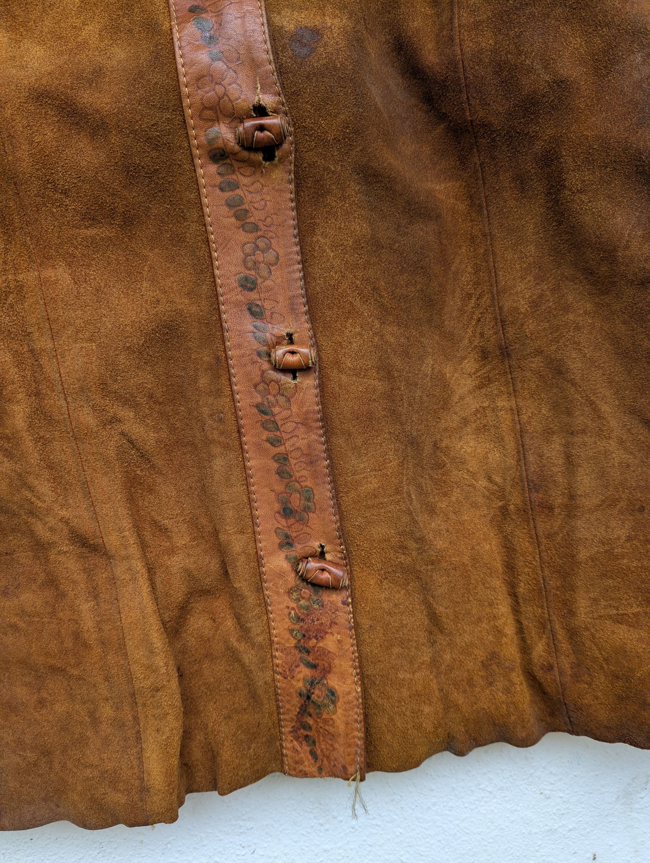 Handmade HANDMADE LEATHER JACKET FLOWER MOTIFS Size M / US 6-8 / IT 42-44 - 4 Thumbnail