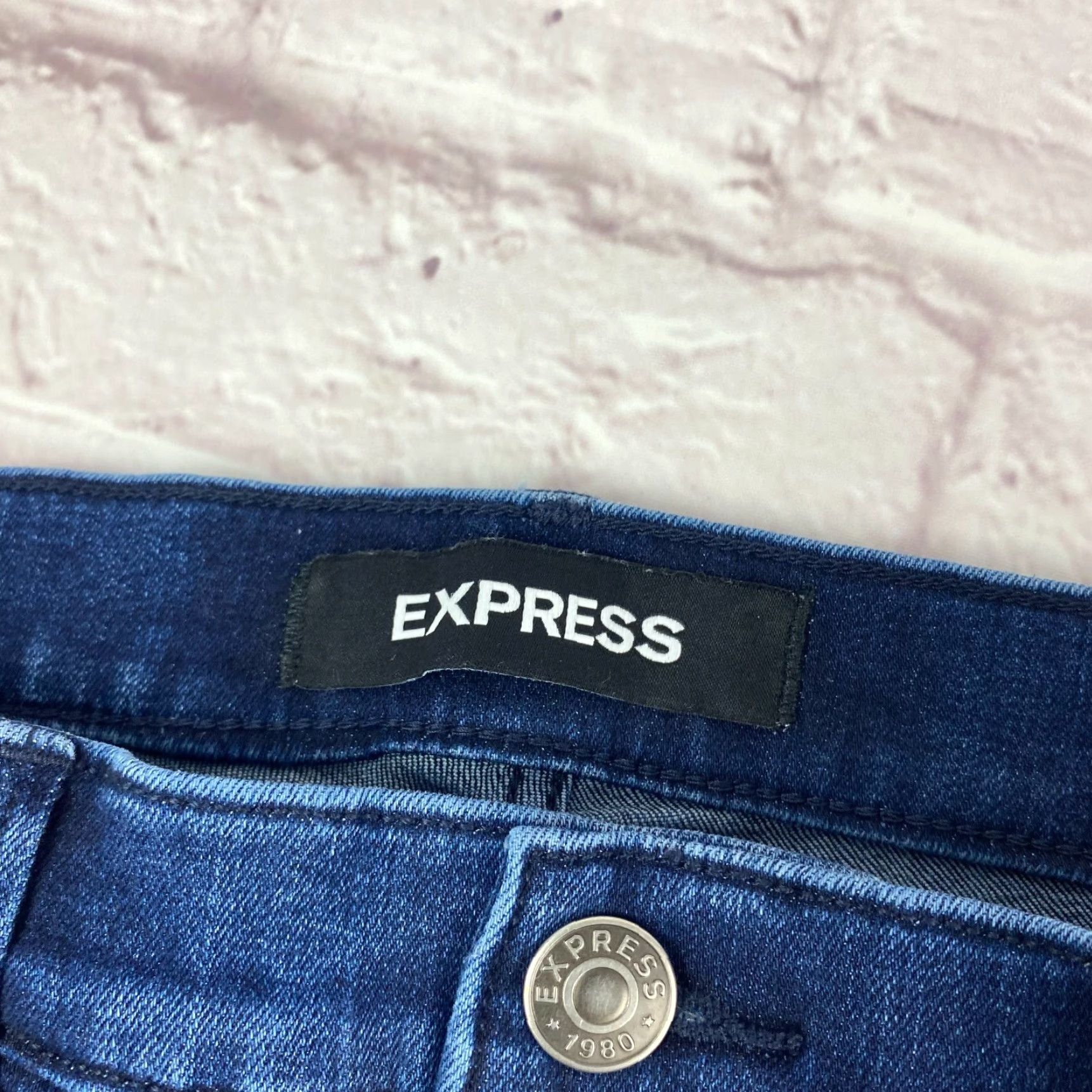 Express Express Jeans Ankle Denim Jeans Size 8 Regular Women Denim 8 Blue Jeans Distressed Comfort Stretch 27 in Inseam 9 __ Size 30" / US 8 / IT 44 - 4 Thumbnail