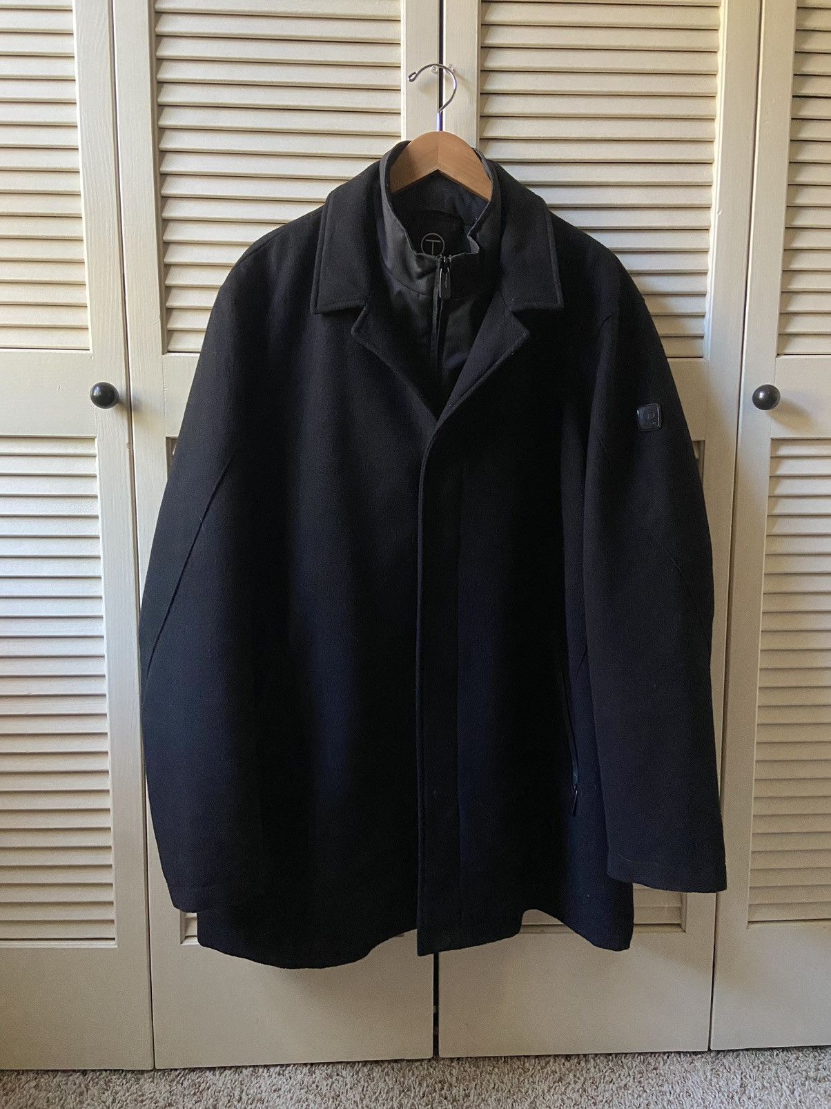 image of Tech Tumi Black Wool Jacket Insulated Puffer Liner Full Zip, Men's (Size 2XL)