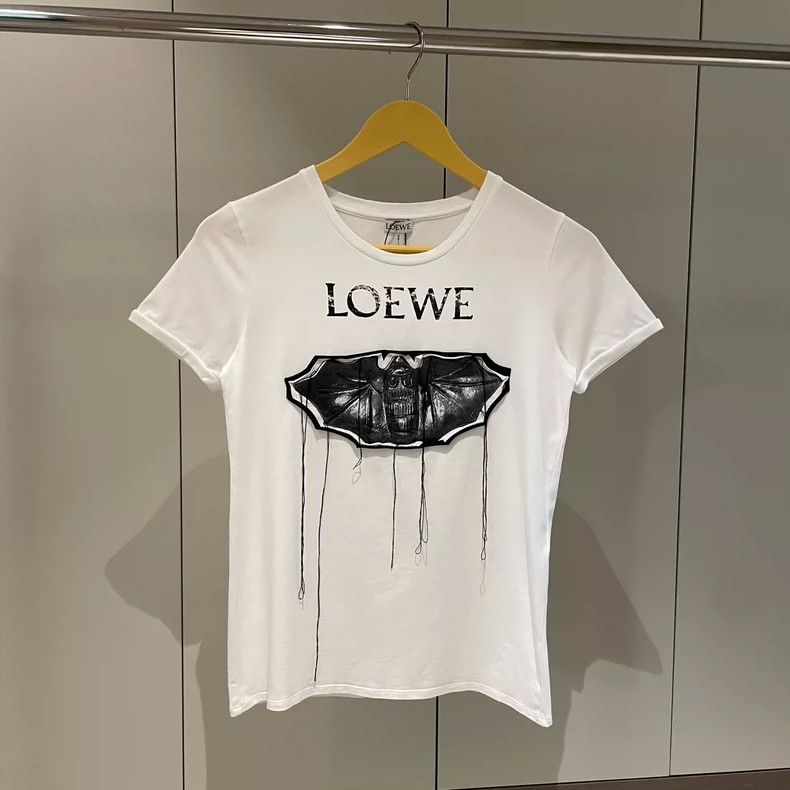 Loewe LOEWE White bat show short line T-shirt Size S / US 4 / IT 40 - 6 Thumbnail