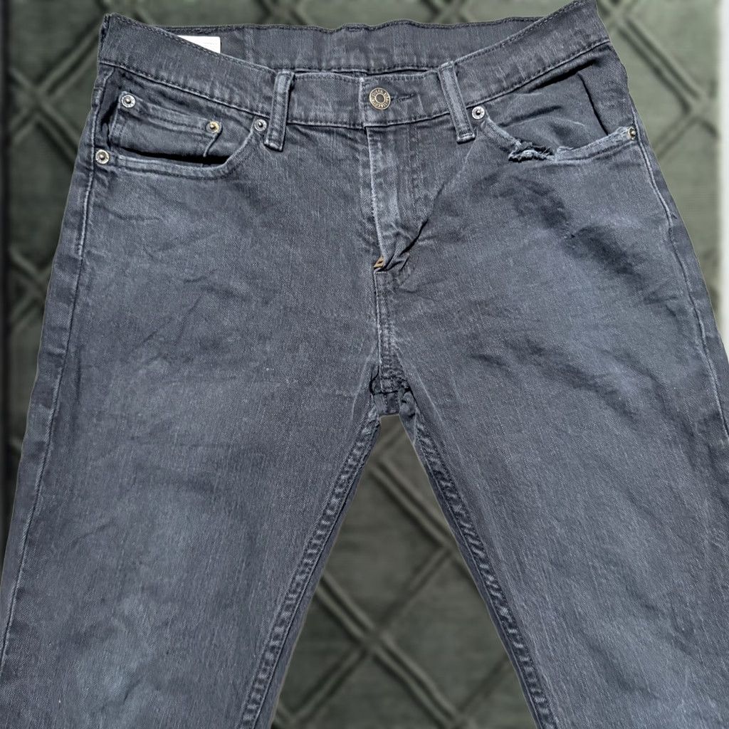 Levi's Levi's Jeans Men's Black Denim Distressed Slim Fit Mid-Rise 30X30 5-Pocket City USA Classic Womens Mens Boys Girls Size US 30 / EU 46 - 1 Thumbnail