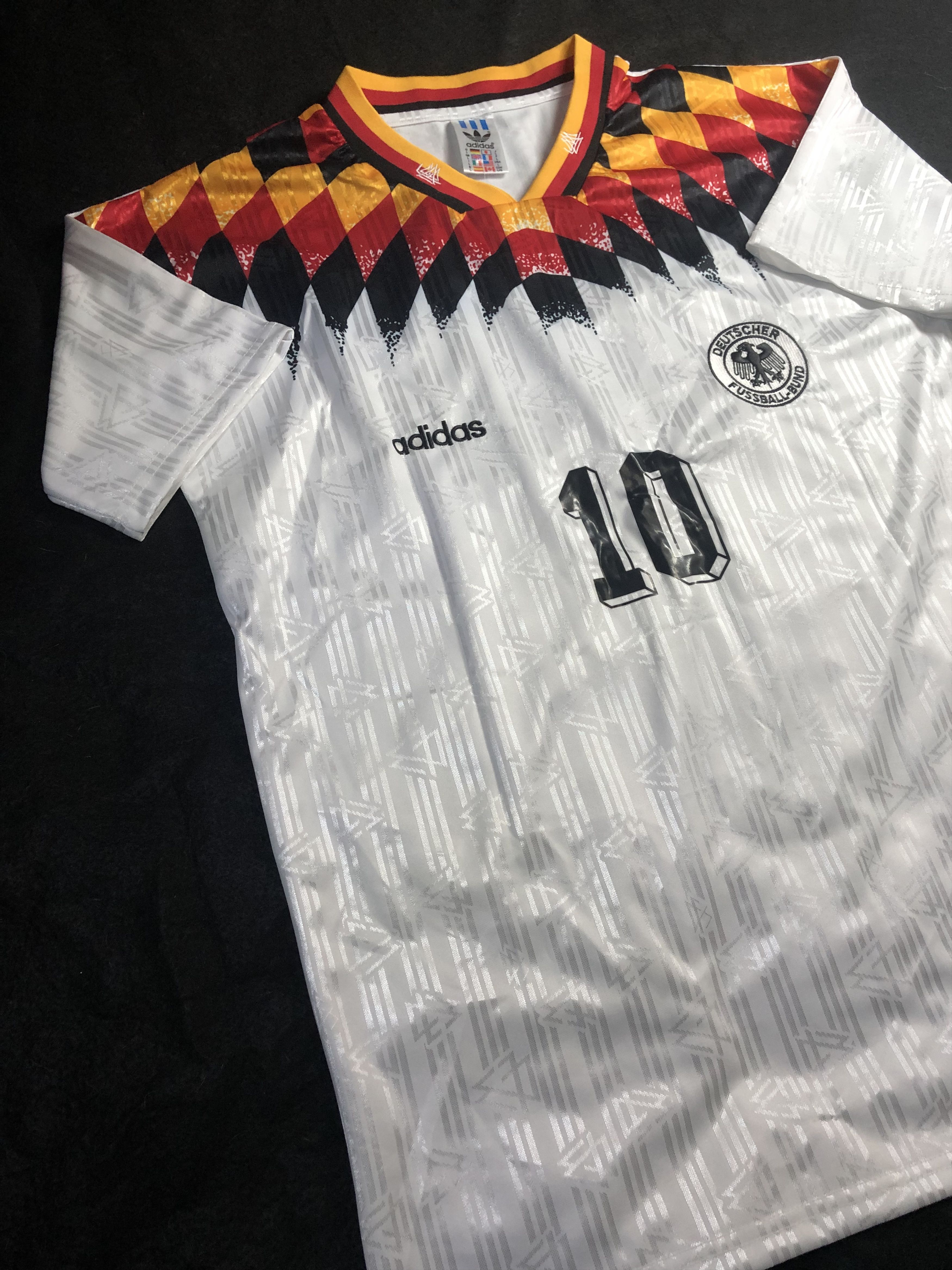 Vintage 1994 German Matthaus Home Soccer Jersey Size US L / EU 52-54 / 3 - 3 Thumbnail