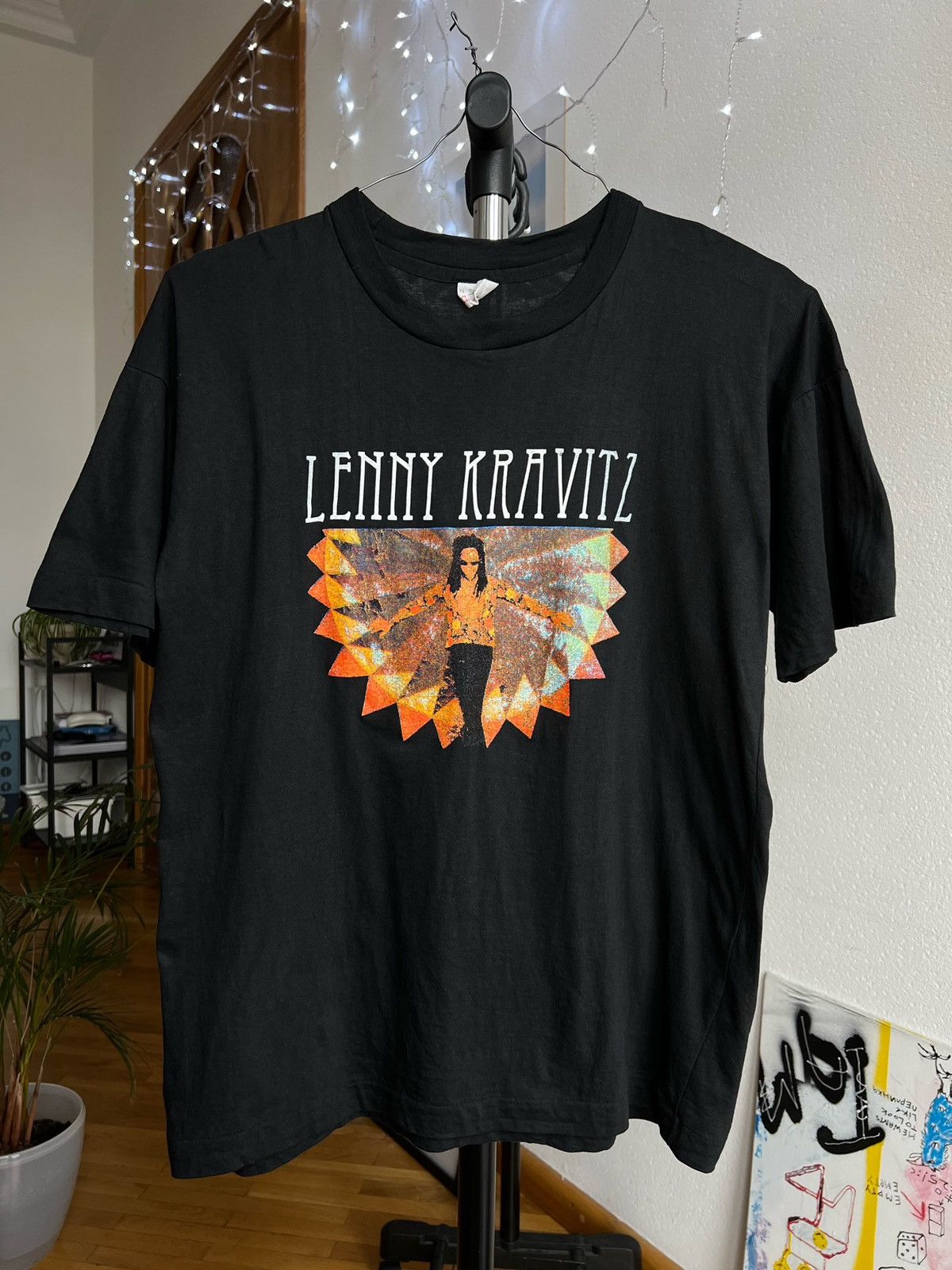 image of Band Tees Lenny Kravitz Universal Love Tour Vintage in Black, Men's (Size XL)