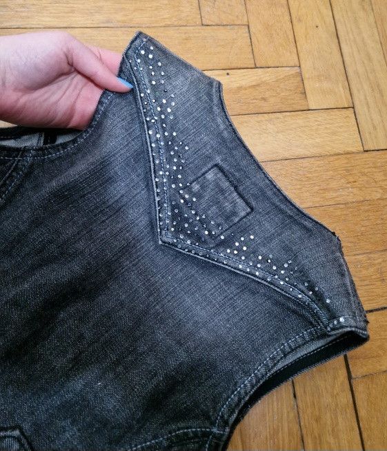Miss Sixty × Vintage vintage denim vest crystals y2k juicy ed hardy Size XS / US 0-2 / IT 36-38 - 3 Thumbnail