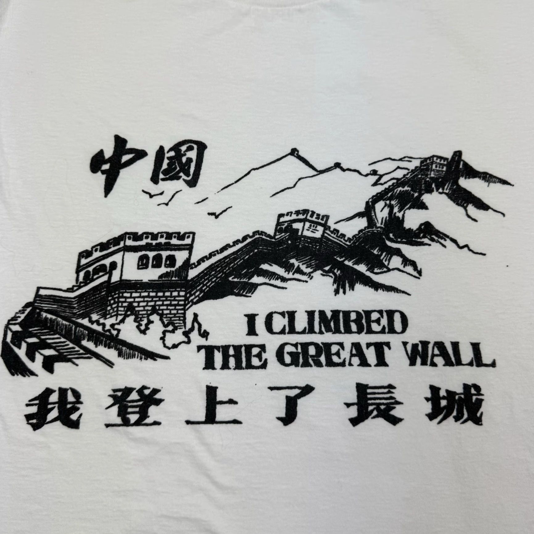 Vintage VINTAGE I Climbed The Great Wall T-Shirt Adult Large Tourist China 90s Graphic White Mens L 90s Theme Size US L / EU 52-54 / 3 - 3 Thumbnail