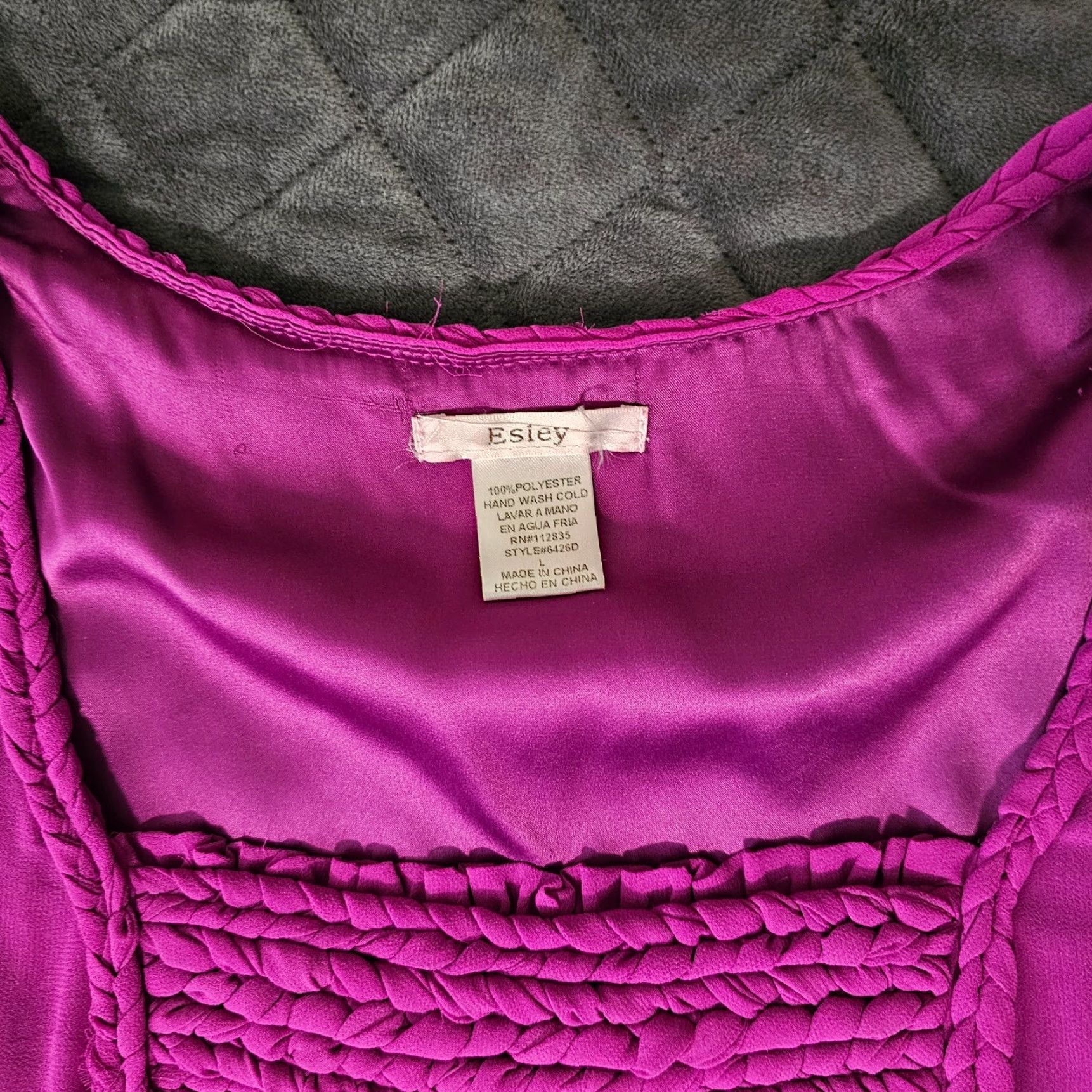 Vintage Esley Women Purple Sleeveless Blouse L Square Neck Trim Accent Casual Shirt Women L Purple Square Neck Blouse Casual Esley Size L / US 10 / IT 46 - 7 Thumbnail