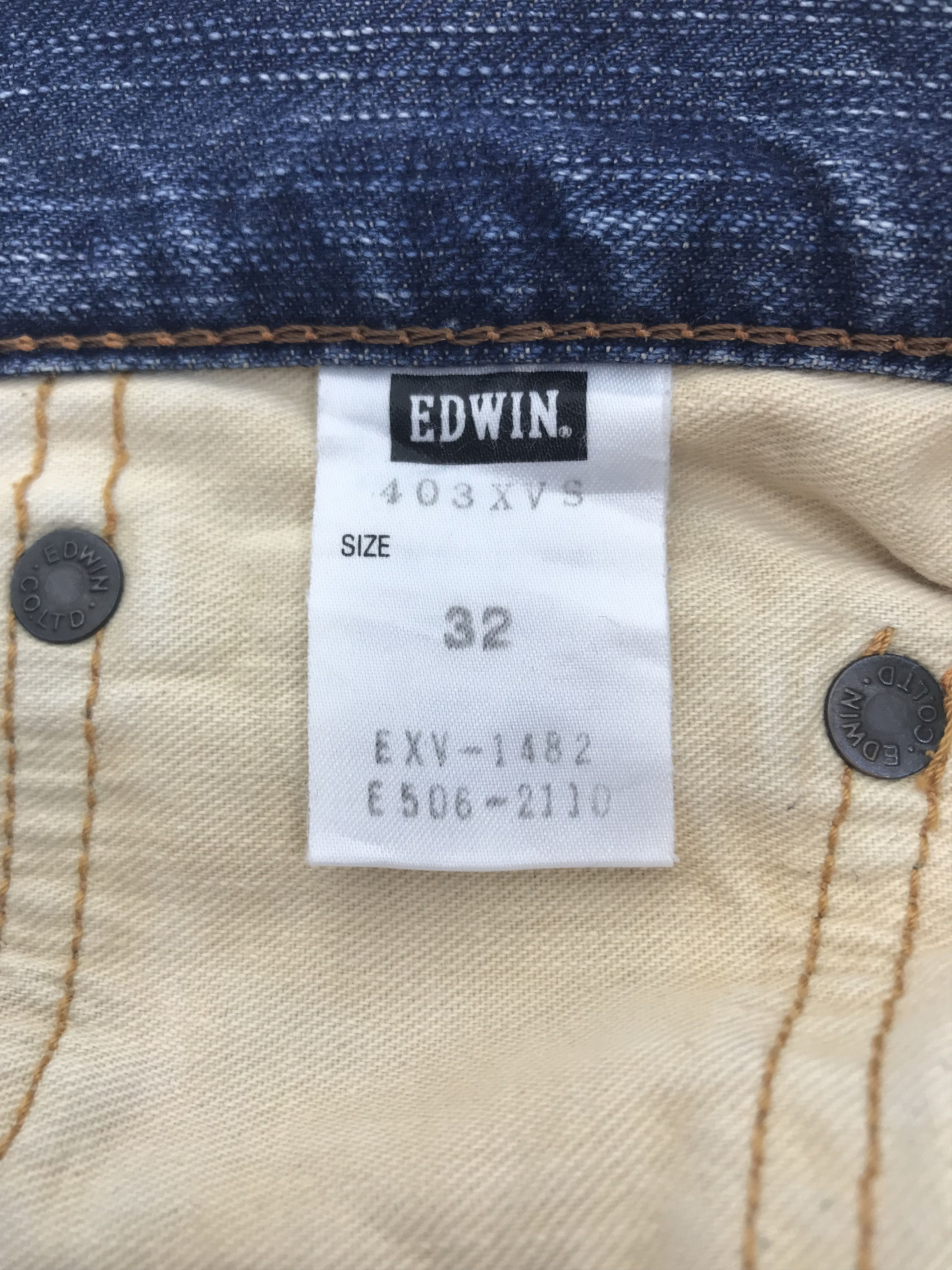 Edwin Vintage Edwin 403 XVS Faded Blue Jeans Distressed Denim Size US 32 / EU 48 - 11 Thumbnail
