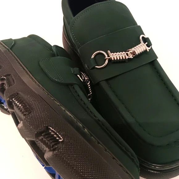 Burberry Burberry Mens Green Creeper Clamp SlipOn Loafers - EU45/US12 Size US 12 / EU 45 - 9 Thumbnail