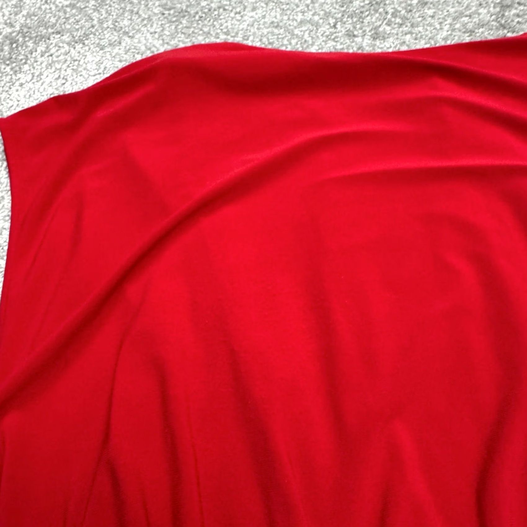 Adrianna Papell Adrianna Papell Shutter Pleated Tiered Sheath Dress Womens 14 Red Knee Length Sleeveless Round Neck Zip Vintage No Size XL / US 12-14 / IT 48-50 - 6 Thumbnail