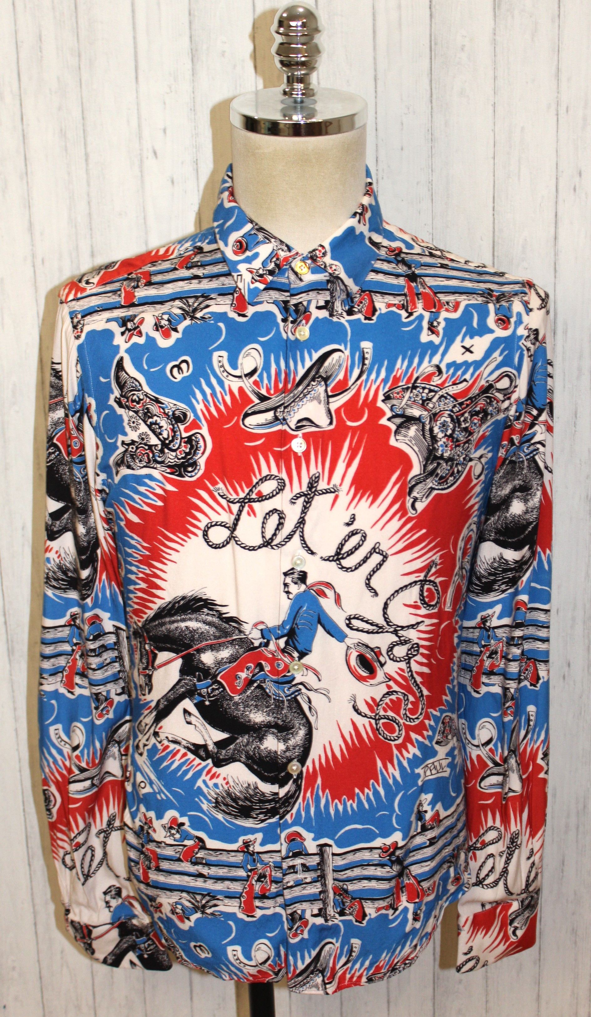 Paul Smith Men's Paul Smith Cowboy Long Sleeve Shirt Size L Size US L / EU 52-54 / 3 - 3 Thumbnail