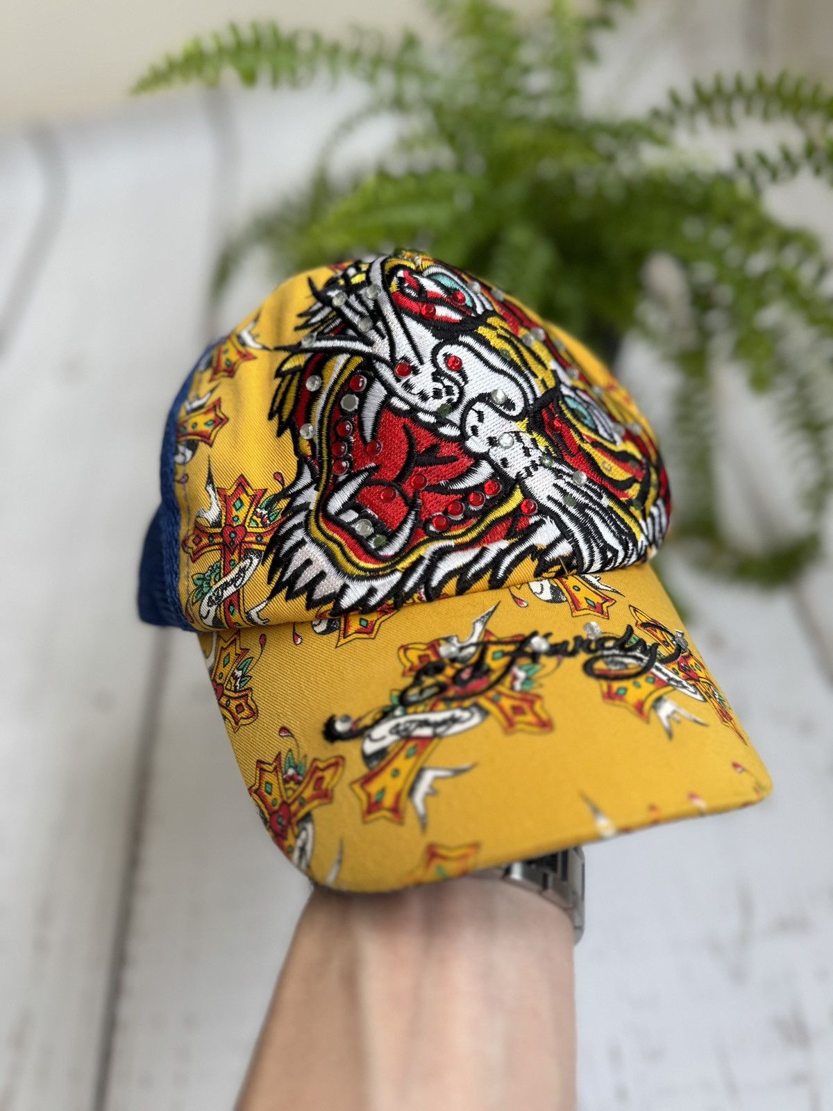 Ed Hardy Vintage Ed Hardy Cap Crystals Drip Y2K Size ONE SIZE - 2 Thumbnail