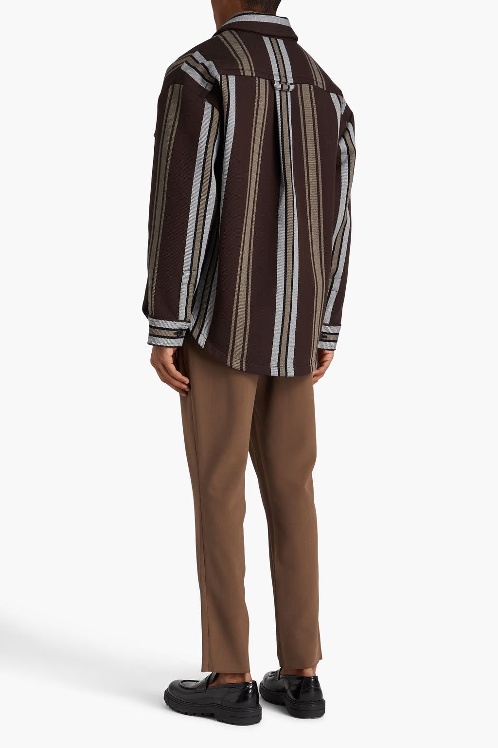 Jacquemus o1mle0625 La Blouson Montagne Stripes Jacket in Brown Size US M / EU 48-50 / 2 - 3 Thumbnail