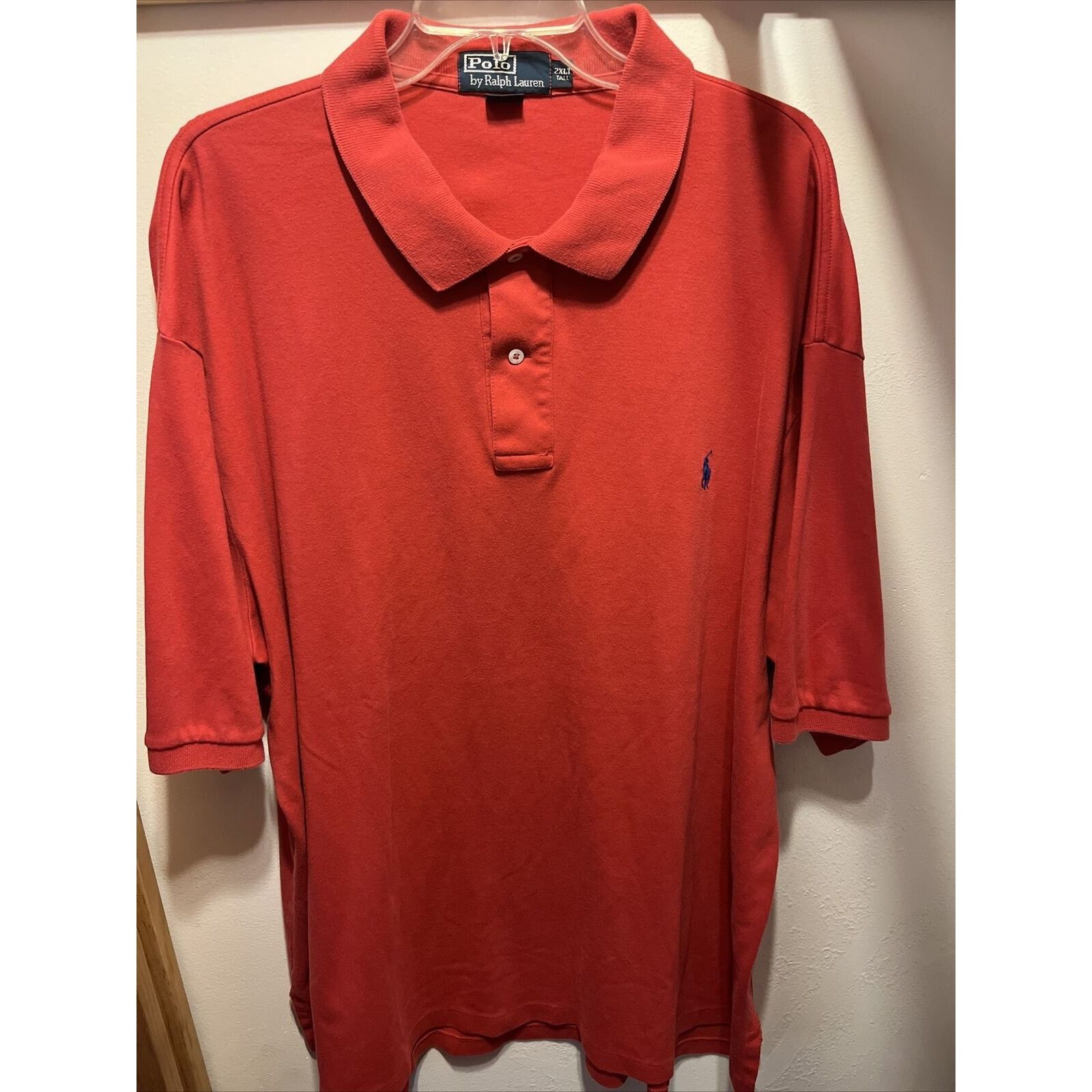 Polo Ralph Lauren Polo Ralph Lauren Men XXLT Red 1/4 Button Cotton Polo Shirt Size US XXL / EU 58 / 5 - 7 Thumbnail