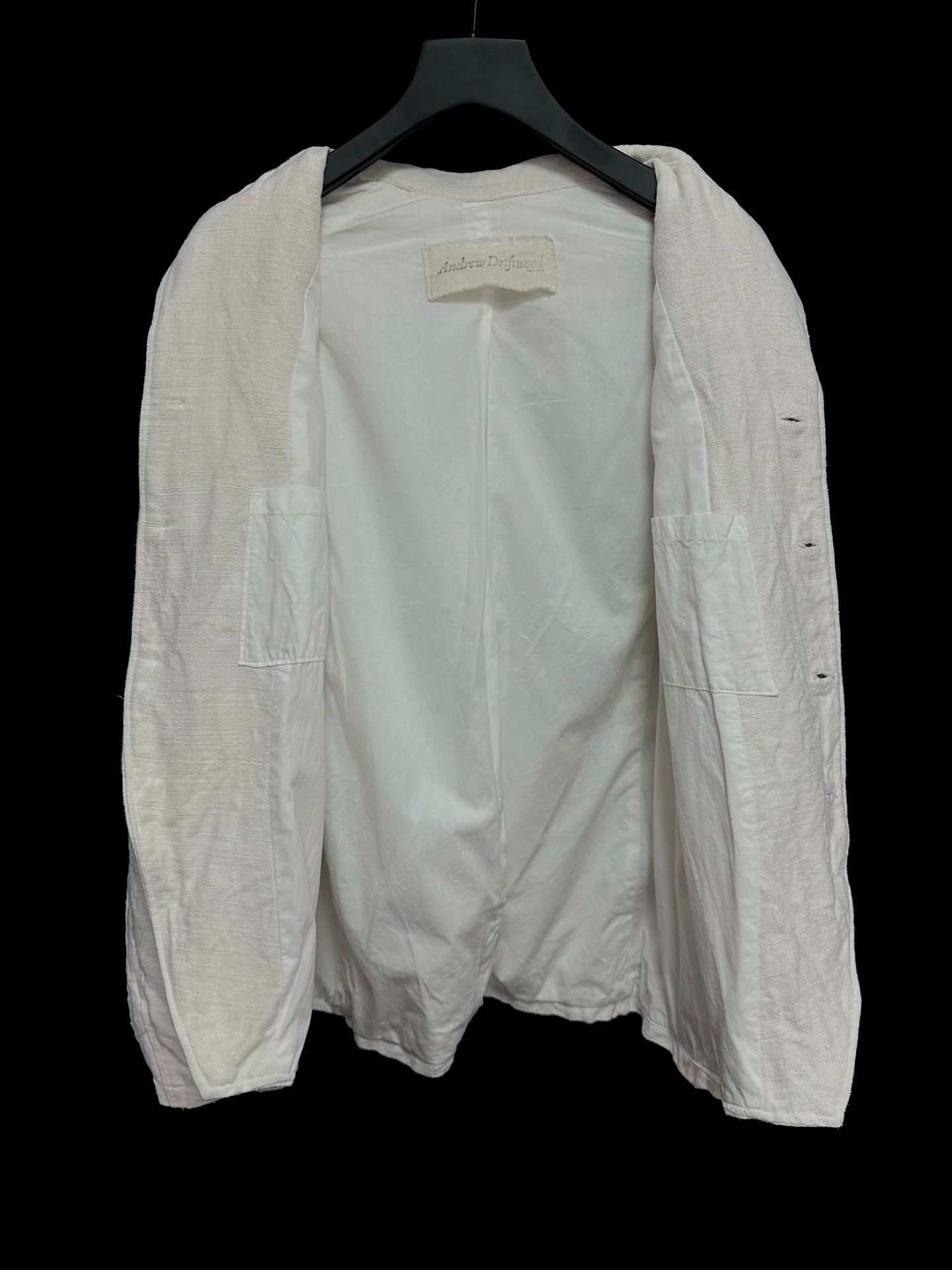 Other Andrew Driftwood Antique Linen Tea-Dyed Jacket Size US S / EU 44-46 / 1 - 4 Thumbnail