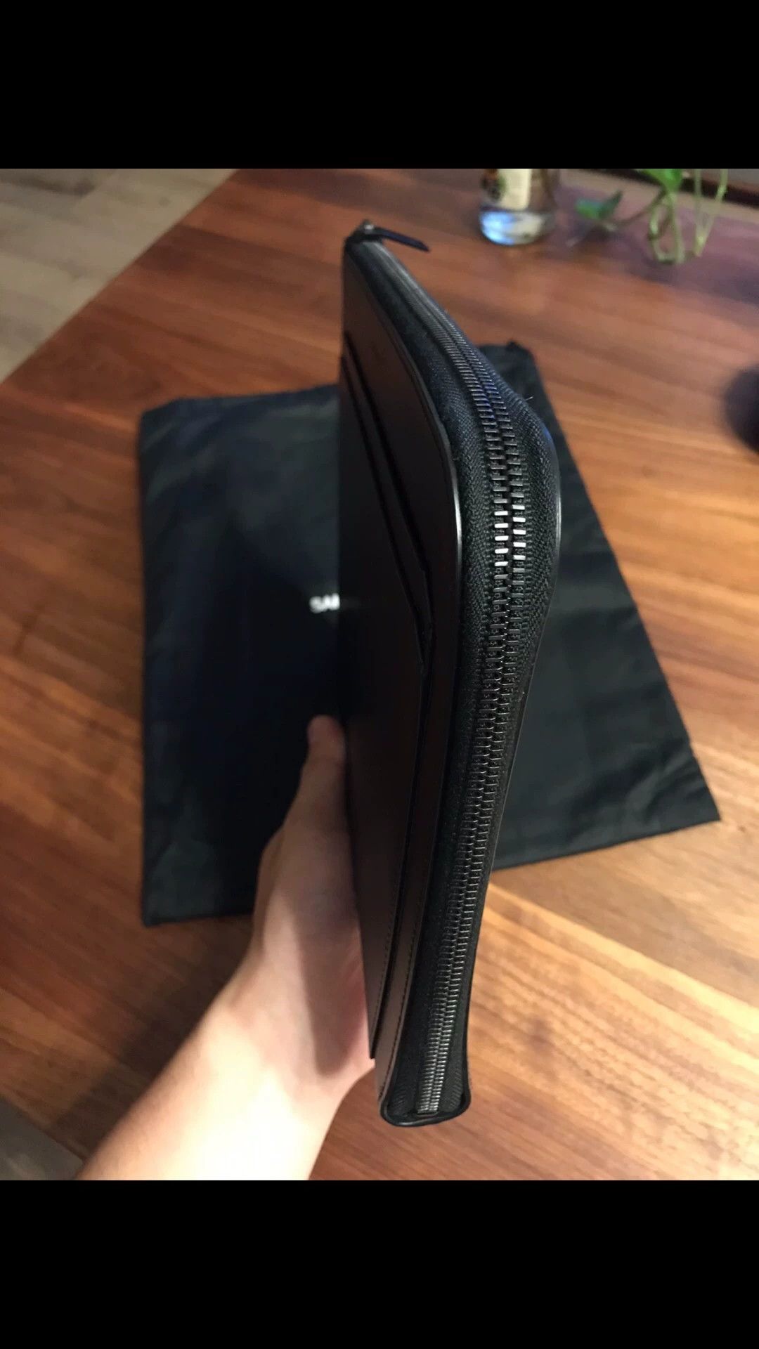 Saint Laurent Paris SLP all leather black versatile clutch Size ONE SIZE - 4 Thumbnail