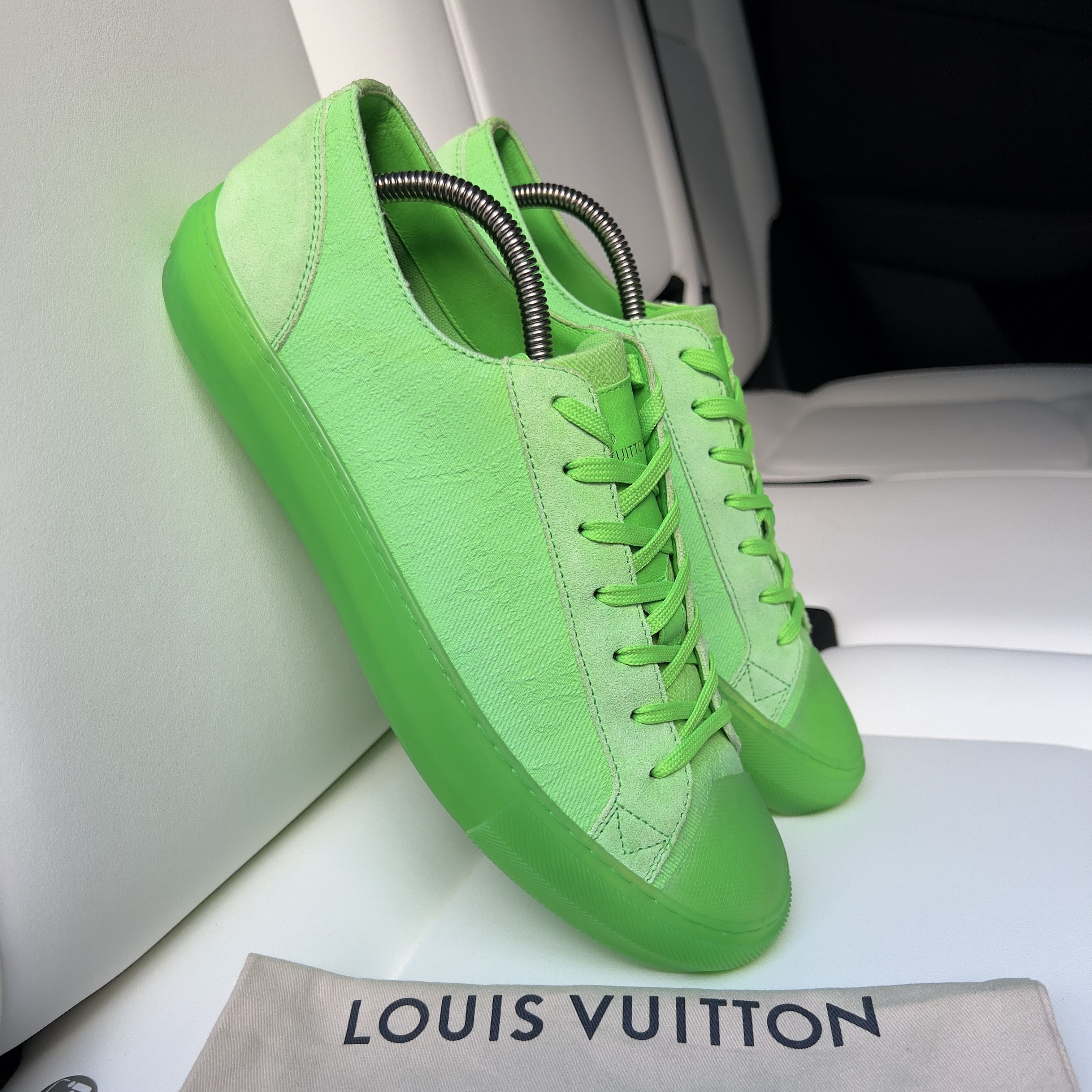 Louis Vuitton Louis Vuitton Tattoo Monogram Sneaker Neon Green Fabric Size US 8.5 / EU 41-42 - 7 Thumbnail