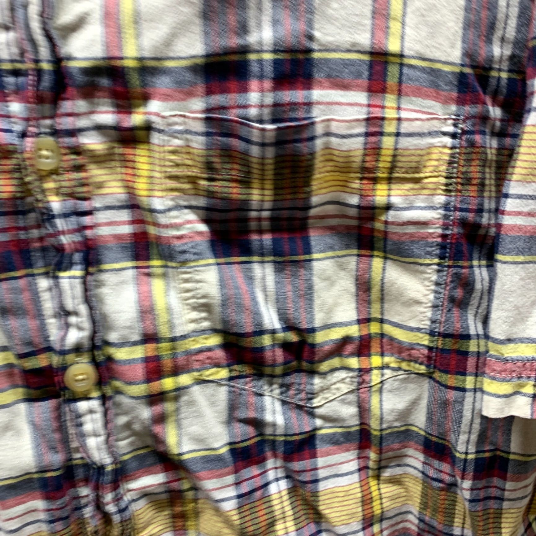 Vintage Woolrich Shirt XL Reg Button-Up Plaid Mens Outdoors 90s Orange Red Cotton Short Sleeve Button-Down Collar Mens Size US XL / EU 56 / 4 - 4 Thumbnail