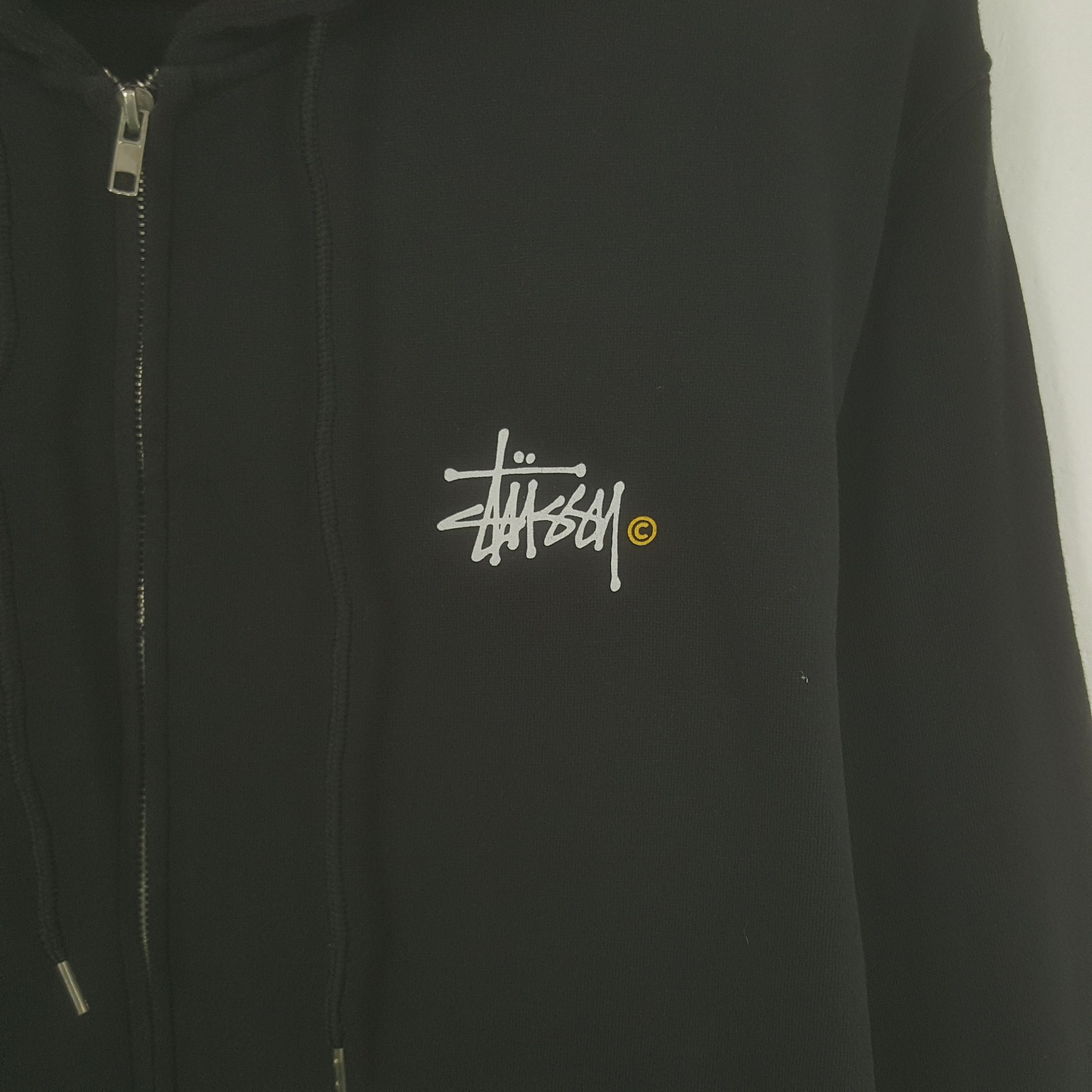 Stussy × Vintage Vintage Stussy Big Logo Zipper Sweater With Hoodies Size US L / EU 52-54 / 3 - 4 Thumbnail