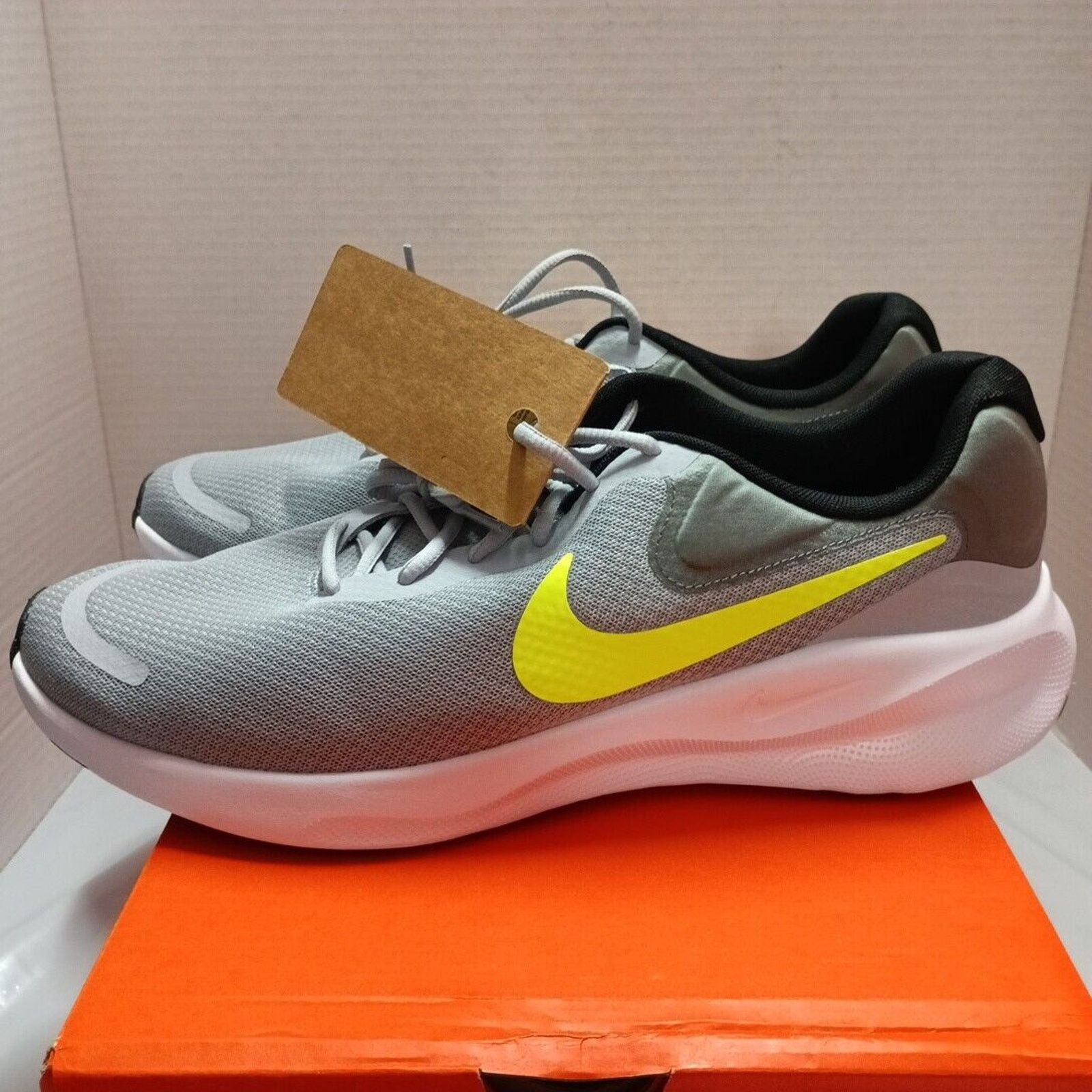 Nike Nike Revolution 7 Wolf Grey Volt Running Shoes Men’s Size 13 Size US 13 / EU 46 - 4 Thumbnail