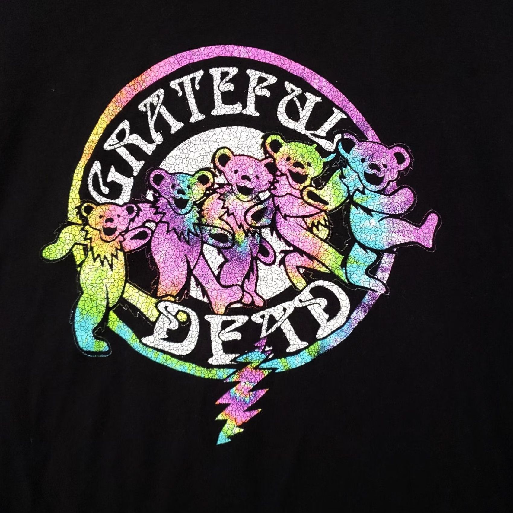 Vintage Grateful Dead Dancing Bears T Shirt Mens Large Black Crew Neck Tee Band Music Rock Size US L / EU 52-54 / 3 - 3 Thumbnail