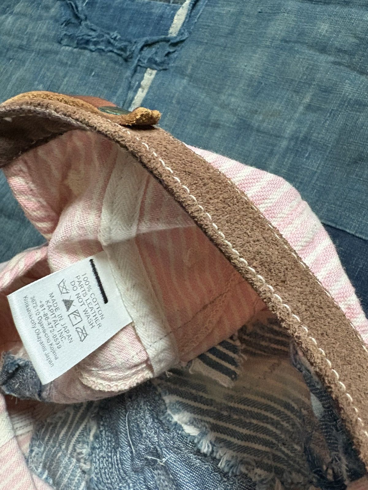 Kapital Kountry kapital patchwork cap hat pink stripe Size ONE SIZE - 10 Thumbnail