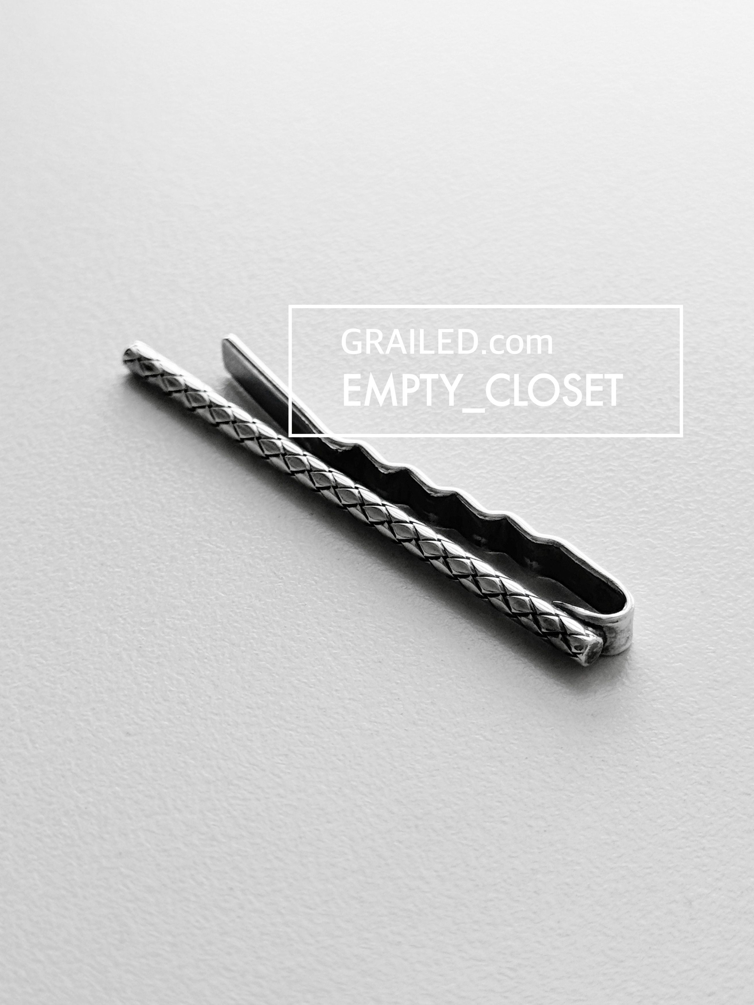 Bottega Veneta Intrecciato Sterling Silver Tie Clip, Men's Product Image