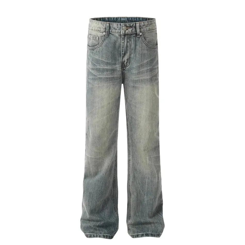 Japanese Brand Retro loose slightly flared cat whisker jeans Size US 32 / EU 48 - 5 Thumbnail