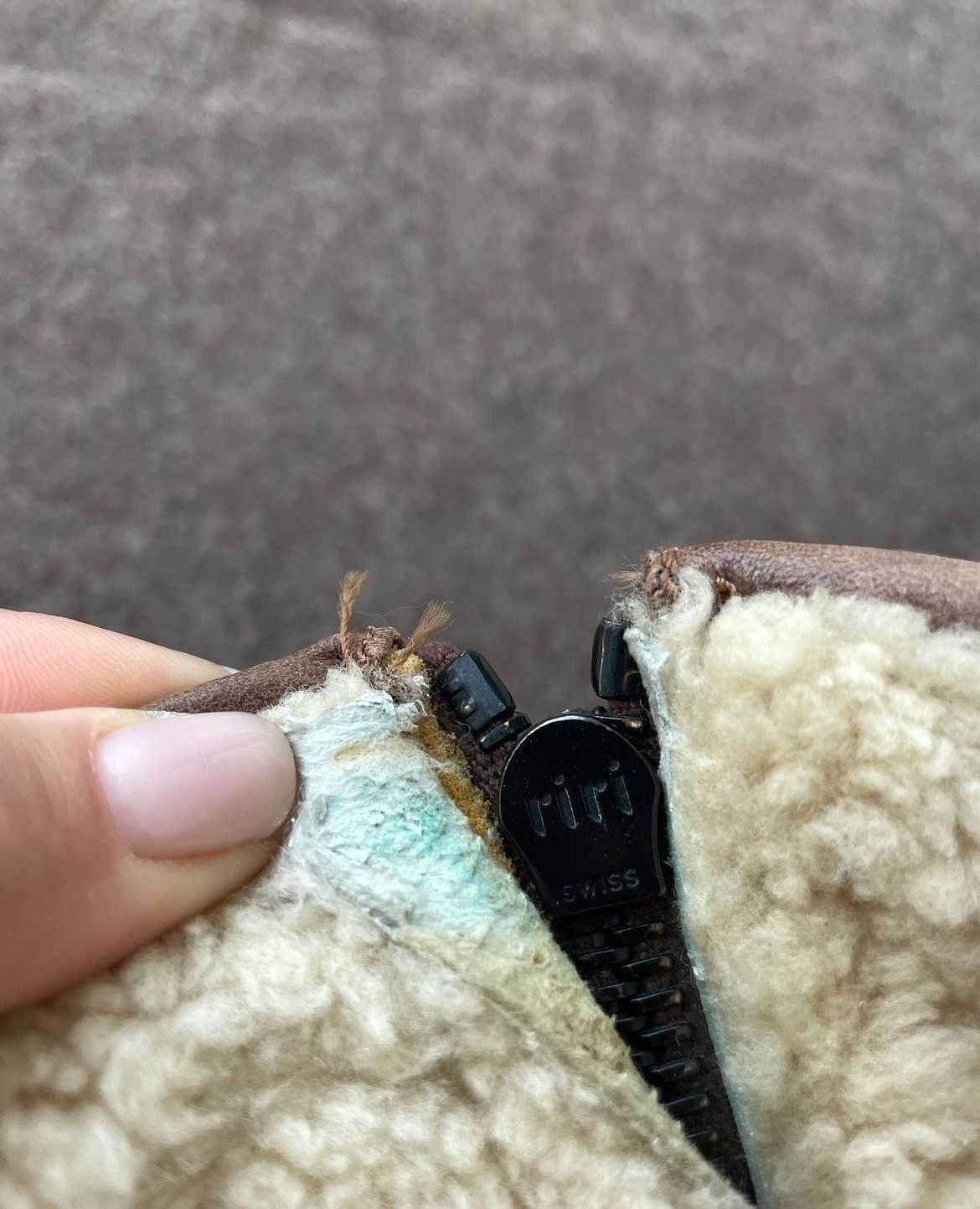 Genuine Leather Kandahar Sheepskin Boots on RiRi Zippers Size US 8 / EU 41 - 10 Thumbnail