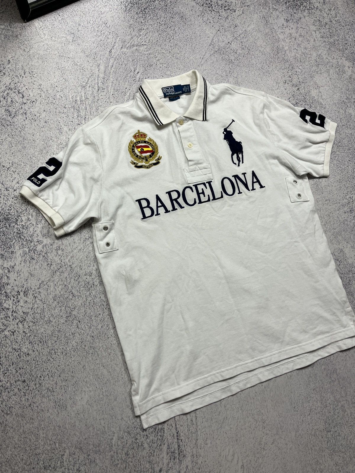 Polo Ralph Lauren Vintage Polo Ralph Lauren Barcelona Polo Shirt Chief Keef Size US L / EU 52-54 / 3 - 3 Thumbnail