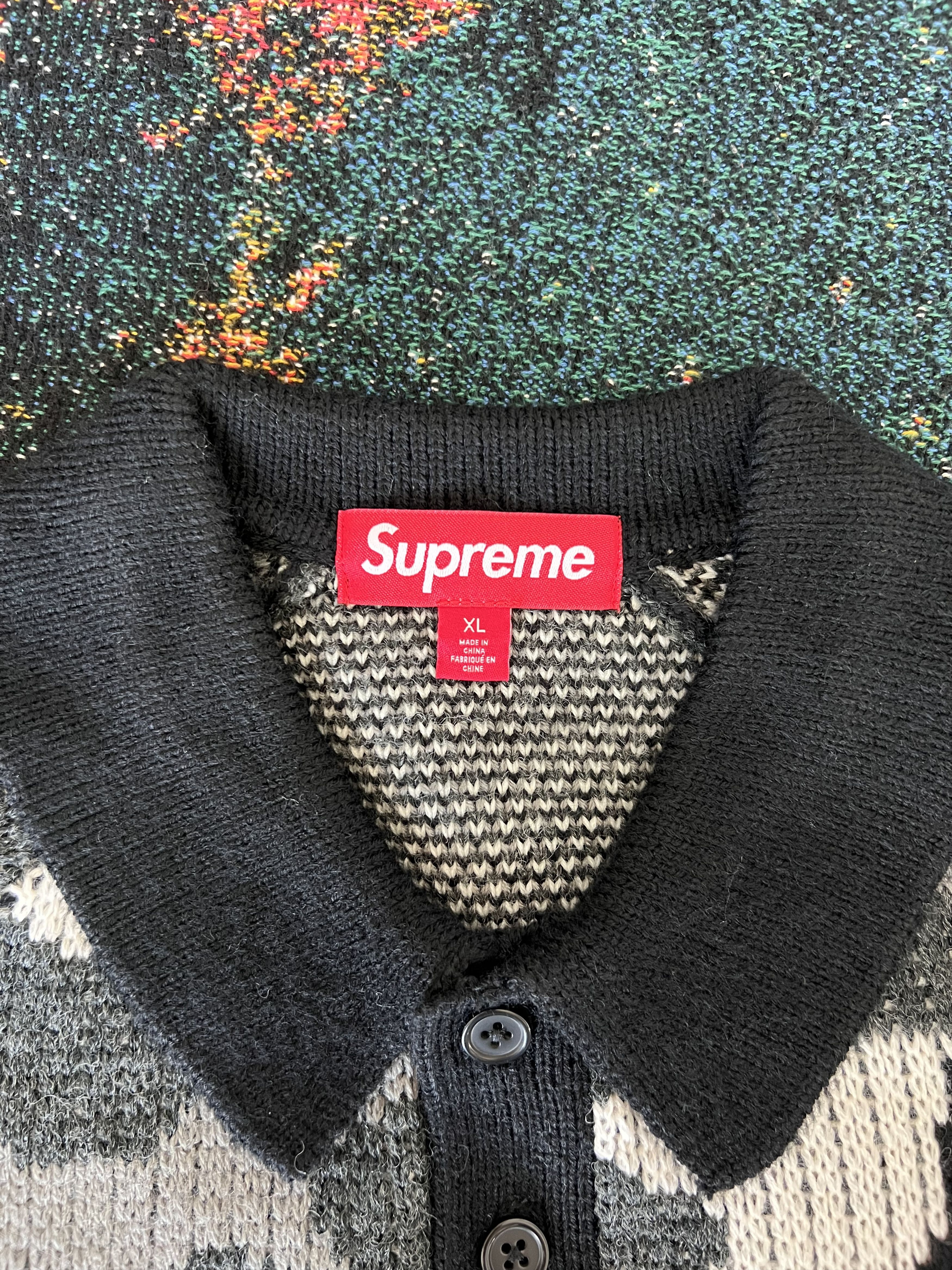 Supreme Supreme Small Box Logo Polo Sweater in Black Camo Size US XL / EU 56 / 4 - 7 Thumbnail