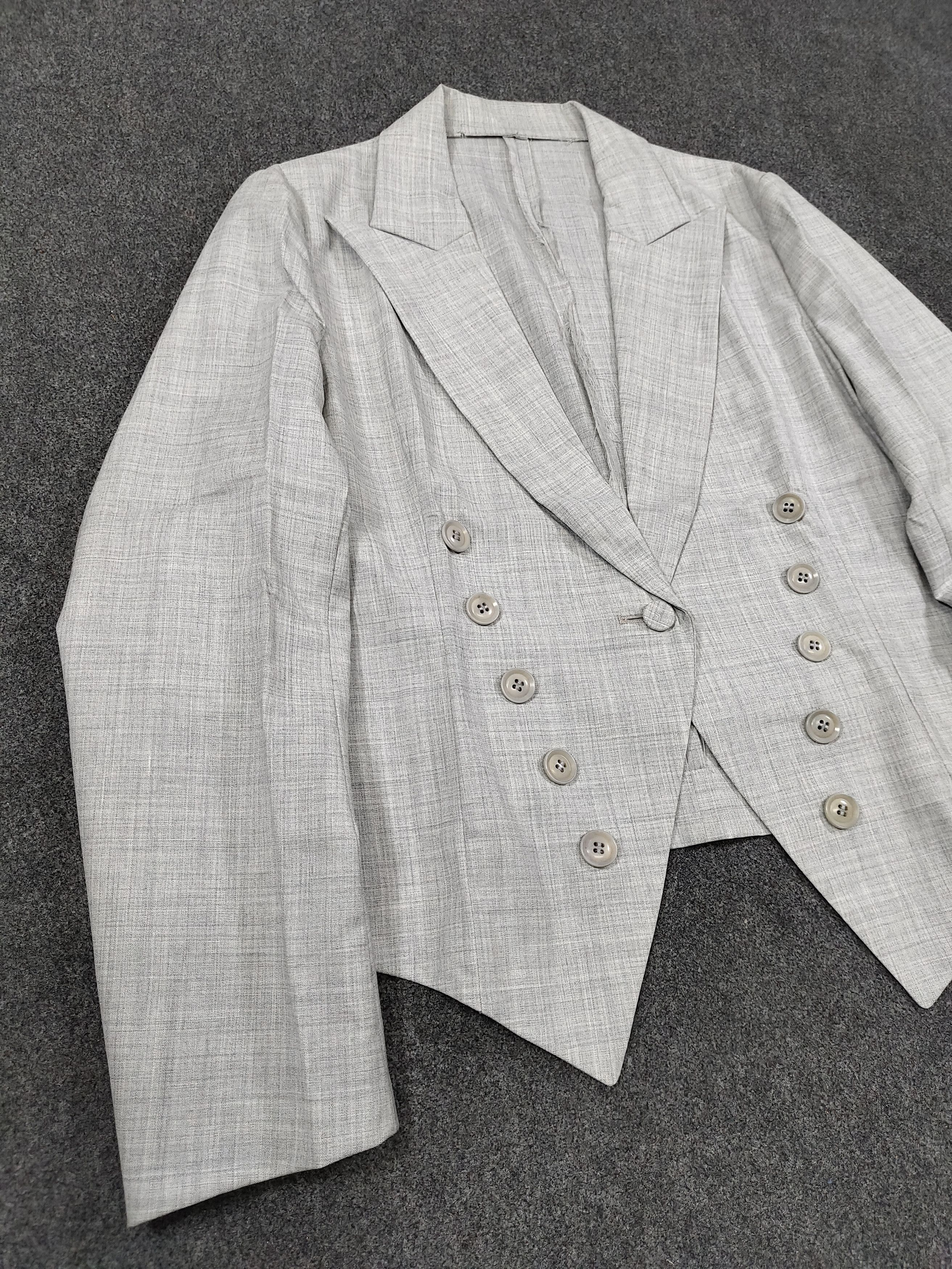 Yohji Yamamoto SAMPLE Y’s- Minimal Double Breasted Tailored Blazer Jacket Size M / US 6-8 / IT 42-44 - 8 Thumbnail