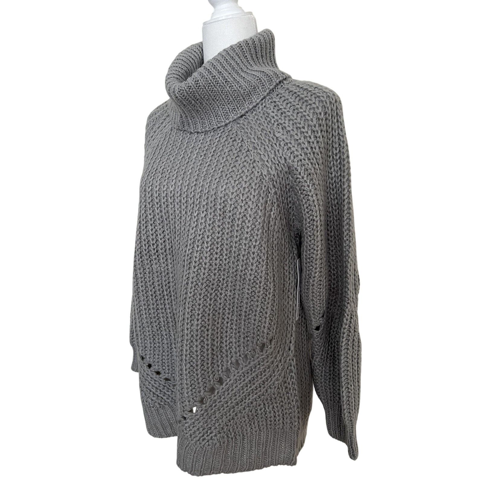 Standard Cloth CLOTH BY DESIGN Pointelle Turtle Neck Sweater size M A003059 Size M / US 6-8 / IT 42-44 - 2 Thumbnail
