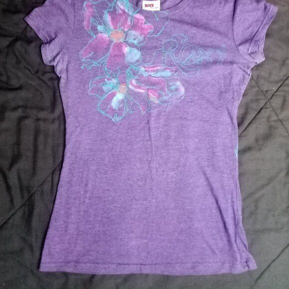 Other Vintage Y2K Roxy Paradise Flowers Surf T-Shirt Size L / US 10 / IT 46 - 3 Thumbnail