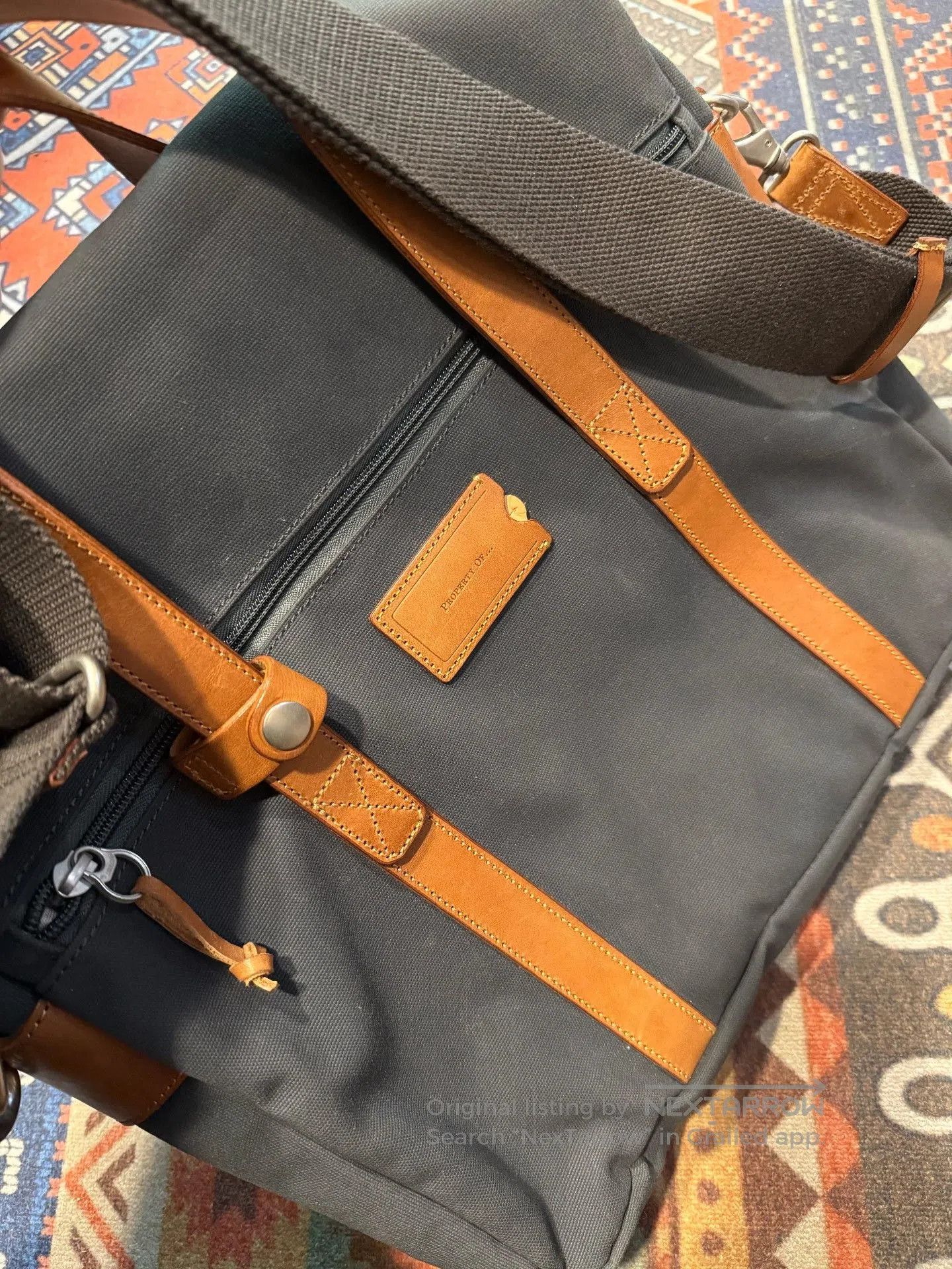 Other Dutch Vintage Canvas Leather Crossbody Laptop Bag. Size ONE SIZE - 3 Thumbnail
