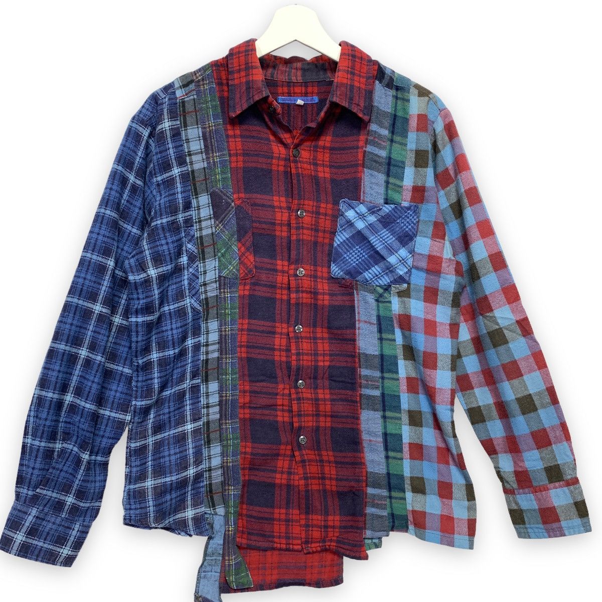 image of Needles Rebuild Oversized 7 Cut Flannel Shirt, Men's (Size XS)