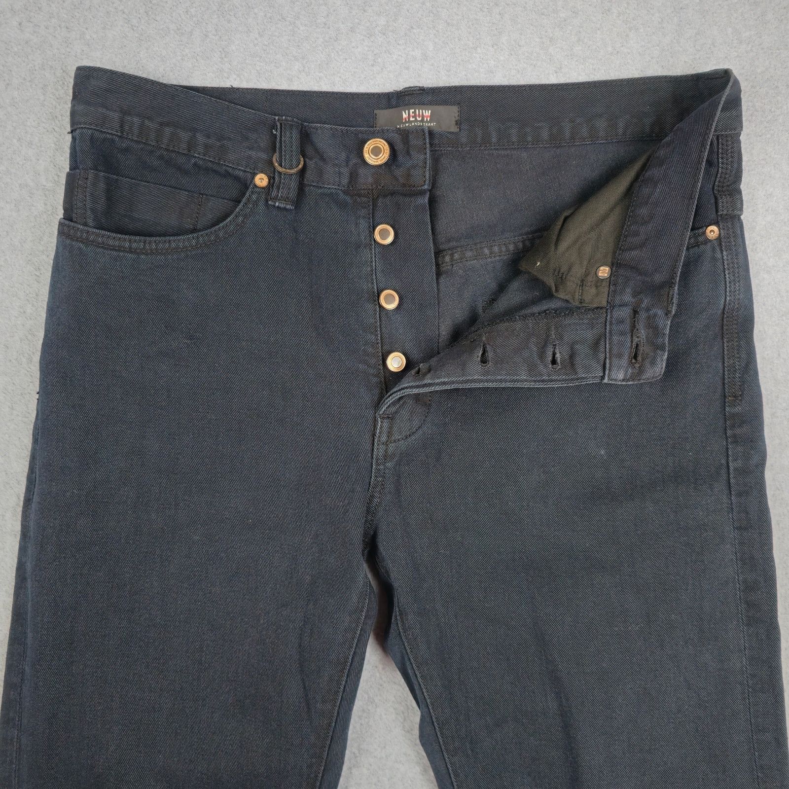 NEUW Denim Neuw 30x29 Black Button Fly Jeans Size US 30 / EU 46 - 5 Thumbnail