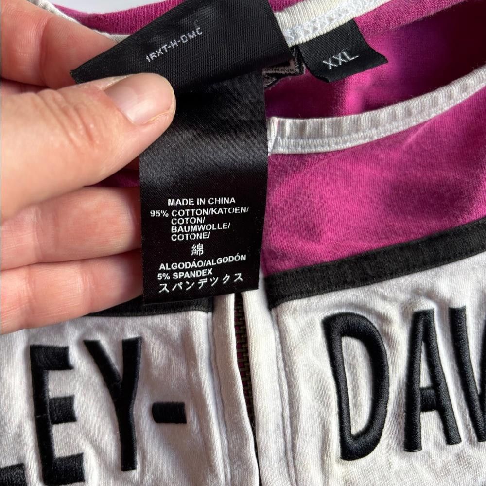 Harley Davidson Harley-Davidson Women's Plus Size Half Zip Pink Tee-Shirt Size XXL / US 16-18 / IT 52-54 - 3 Thumbnail