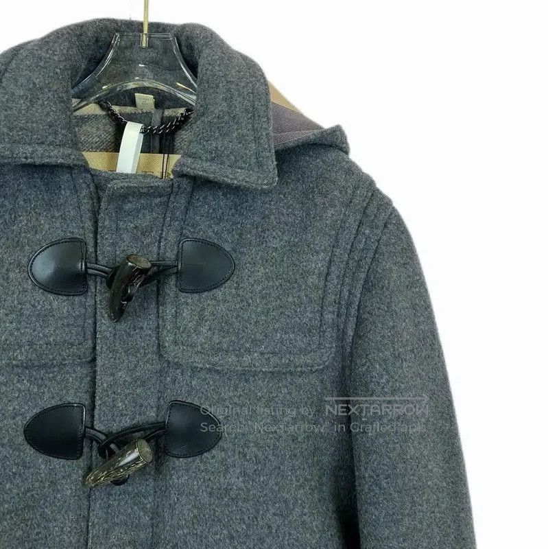 Burberry Burberry Grey Cotton Long Winter Coat for Women. Size XS / US 0-2 / IT 36-38 - 3 Thumbnail