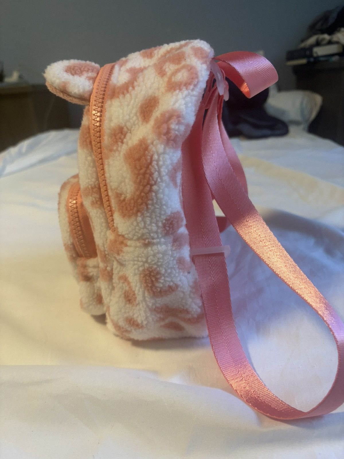 Other Animal Print Backpack with Ears Fleece AdjustableStrap Small Size ONE SIZE - 6 Thumbnail