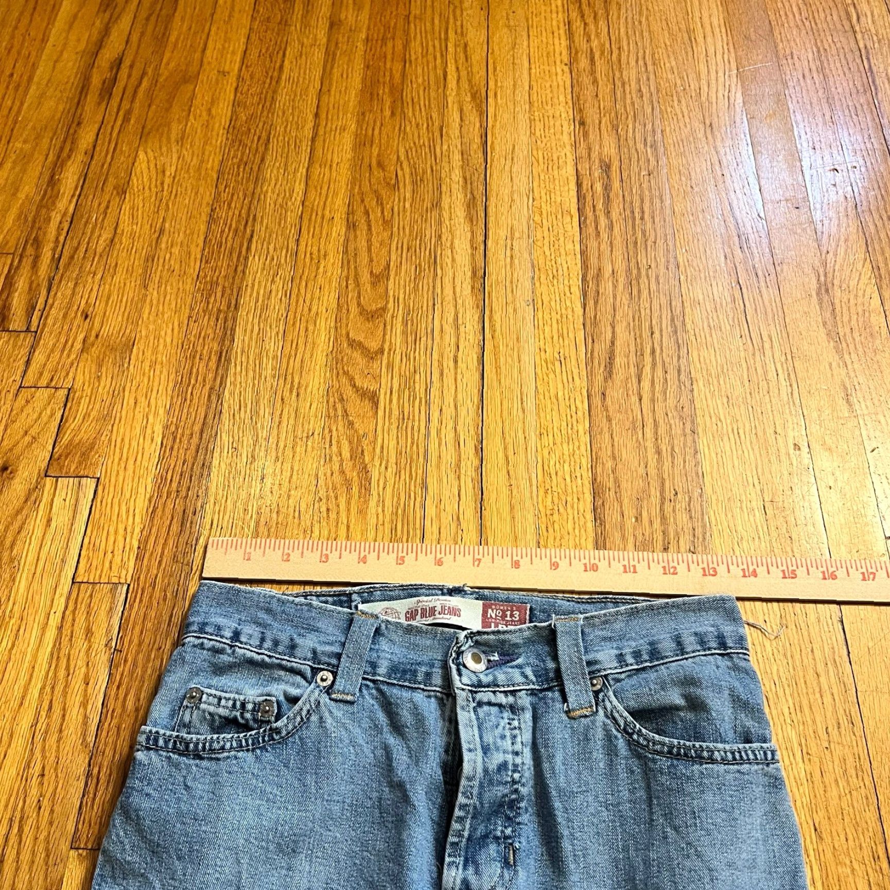 Gap Gap Jeans Womens Bell Bottom Flare Pants Rainbow Low Rise 1 Juniors Blue 27x32 Womens Size 25" / US 0 / IT 36 - 7 Thumbnail