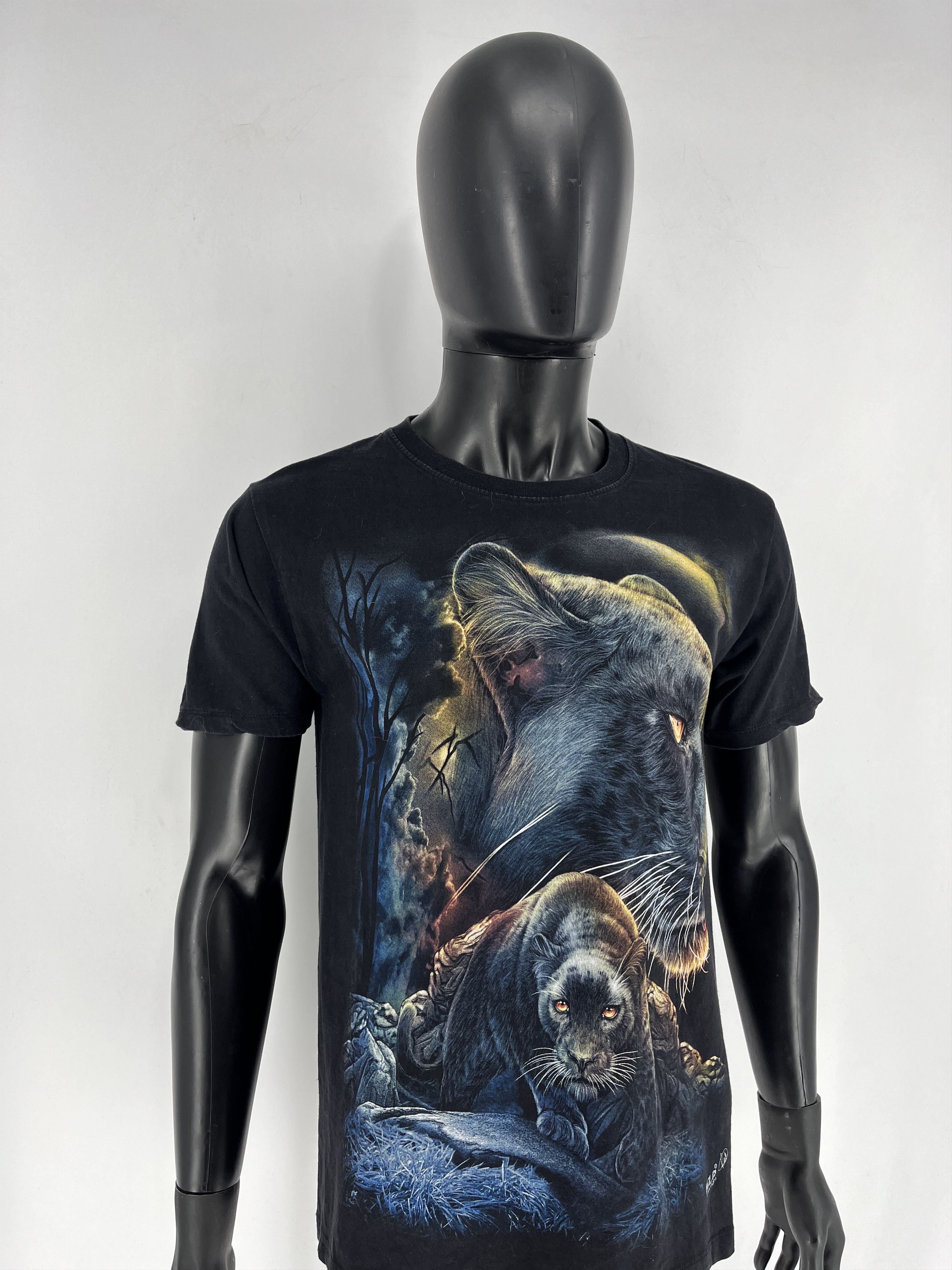 Vintage Vintage Y2K 90s Painted Tiger Face Graphic T-shirt Size US M / EU 48-50 / 2 - 3 Thumbnail