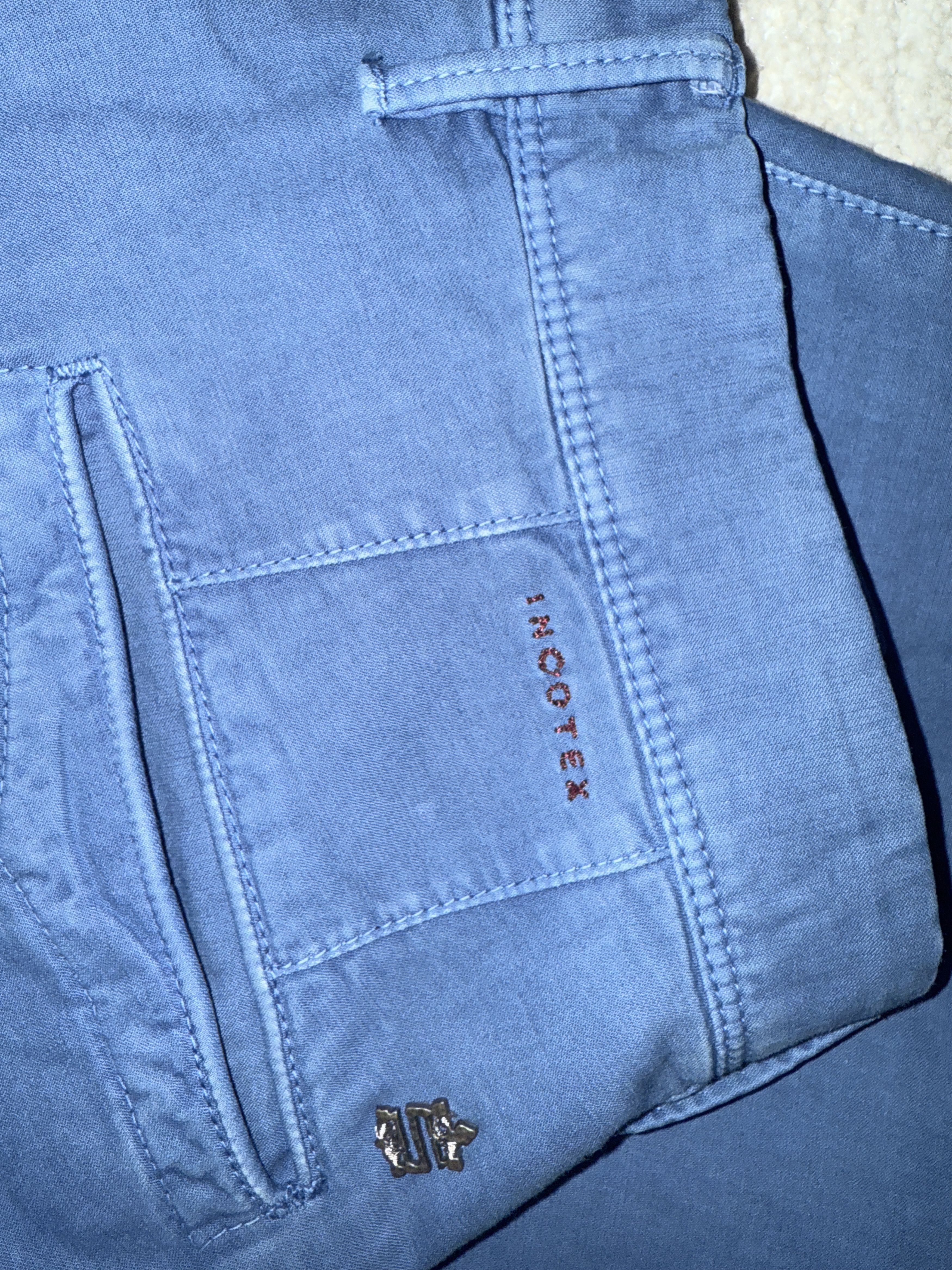 Incotex Incotex Khaki Pants Blue 36-Slim Fit. Size US 36 / EU 52 - 6 Thumbnail