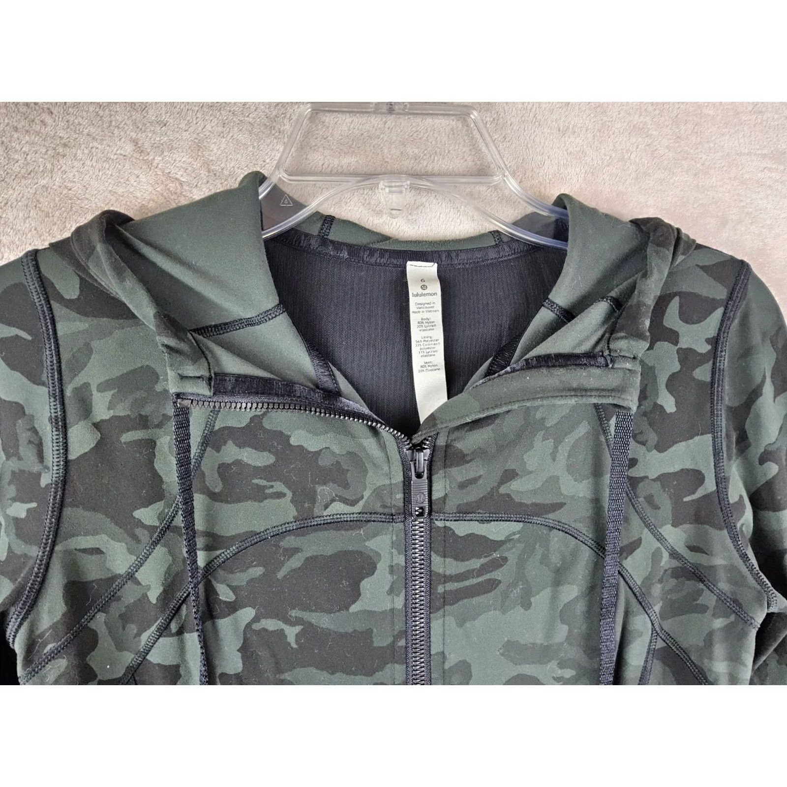 Lululemon Lululemon Define Jacket Full Zip Camouflage Black Size 6 Women Athletic Camouflage Pattern Activewear Define Black Women (6) Size M / US 6-8 / IT 42-44 - 3 Thumbnail